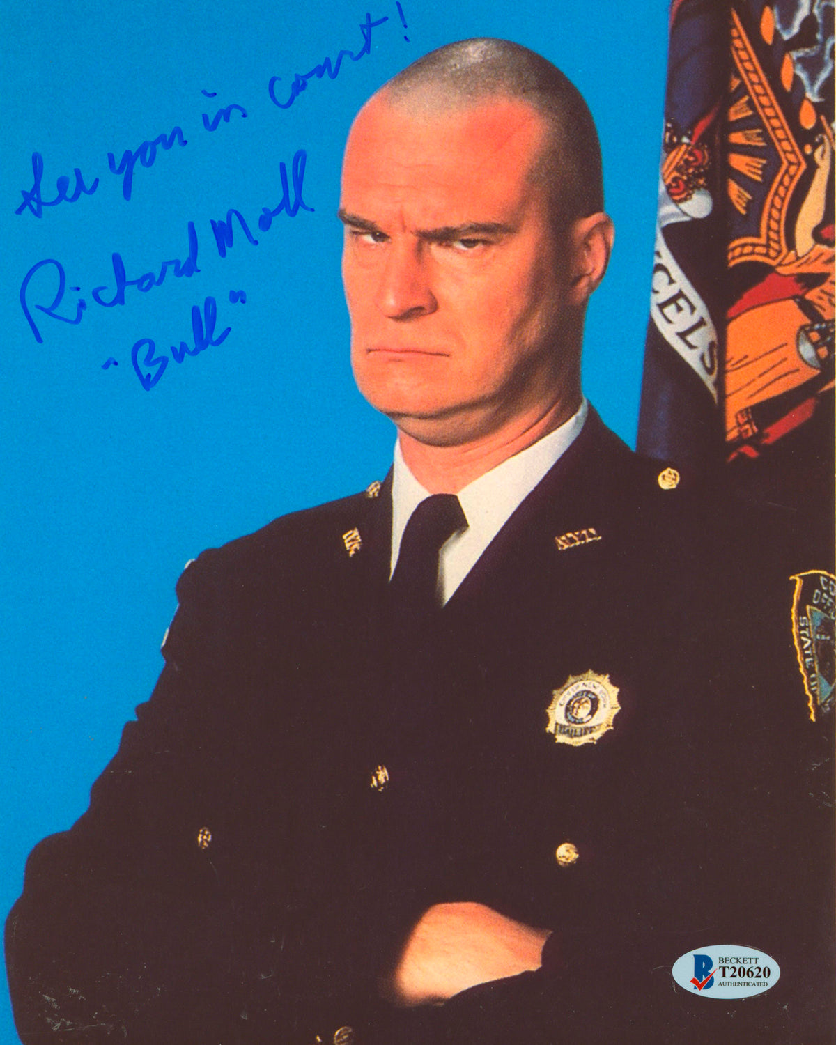 Richard Moll Night Court "See You In Court!" Signed 8x10 Photo BAS #T20620