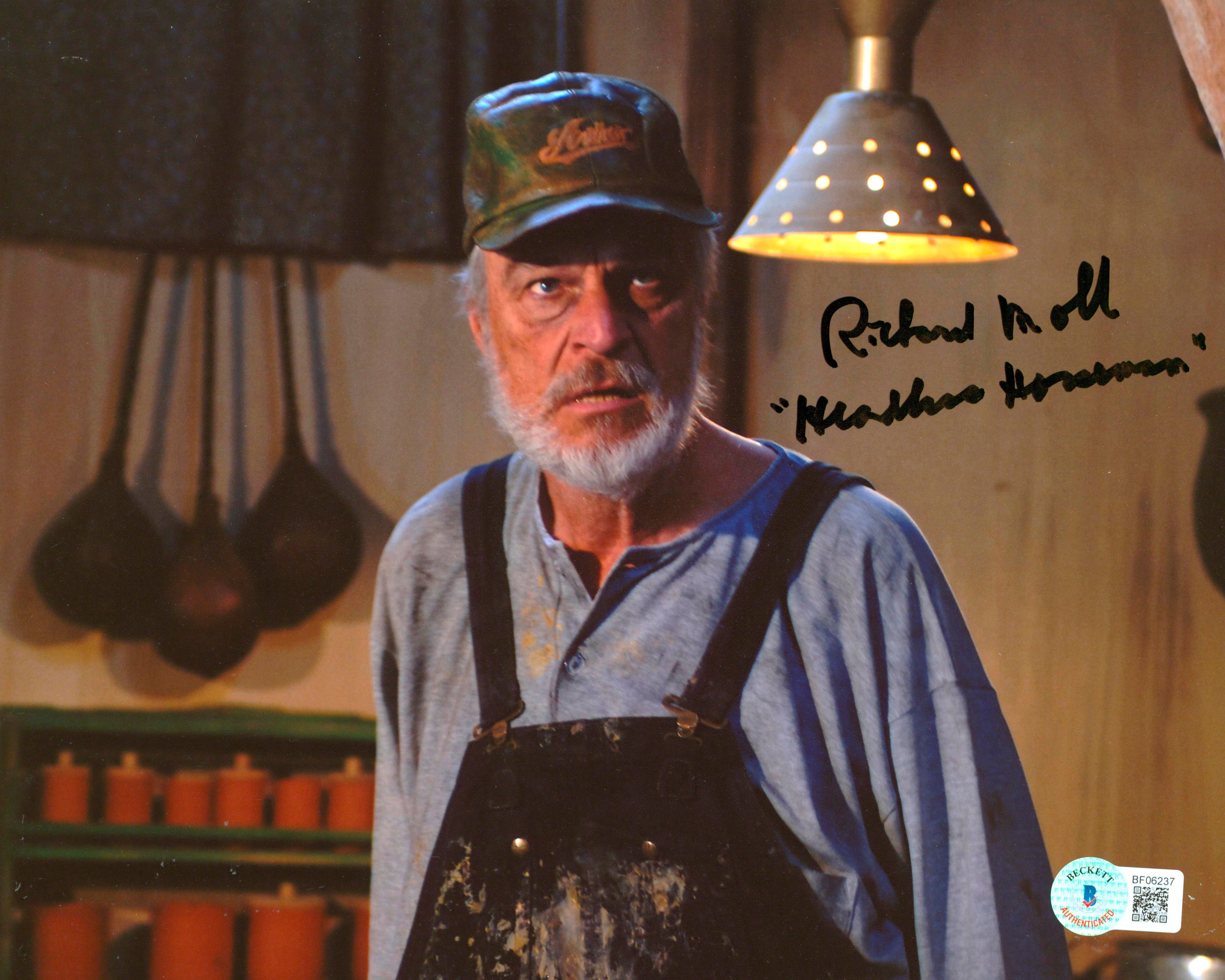 Richard Moll Headless Horseman Authentic Signed 8x10 Photo BAS #BF06237