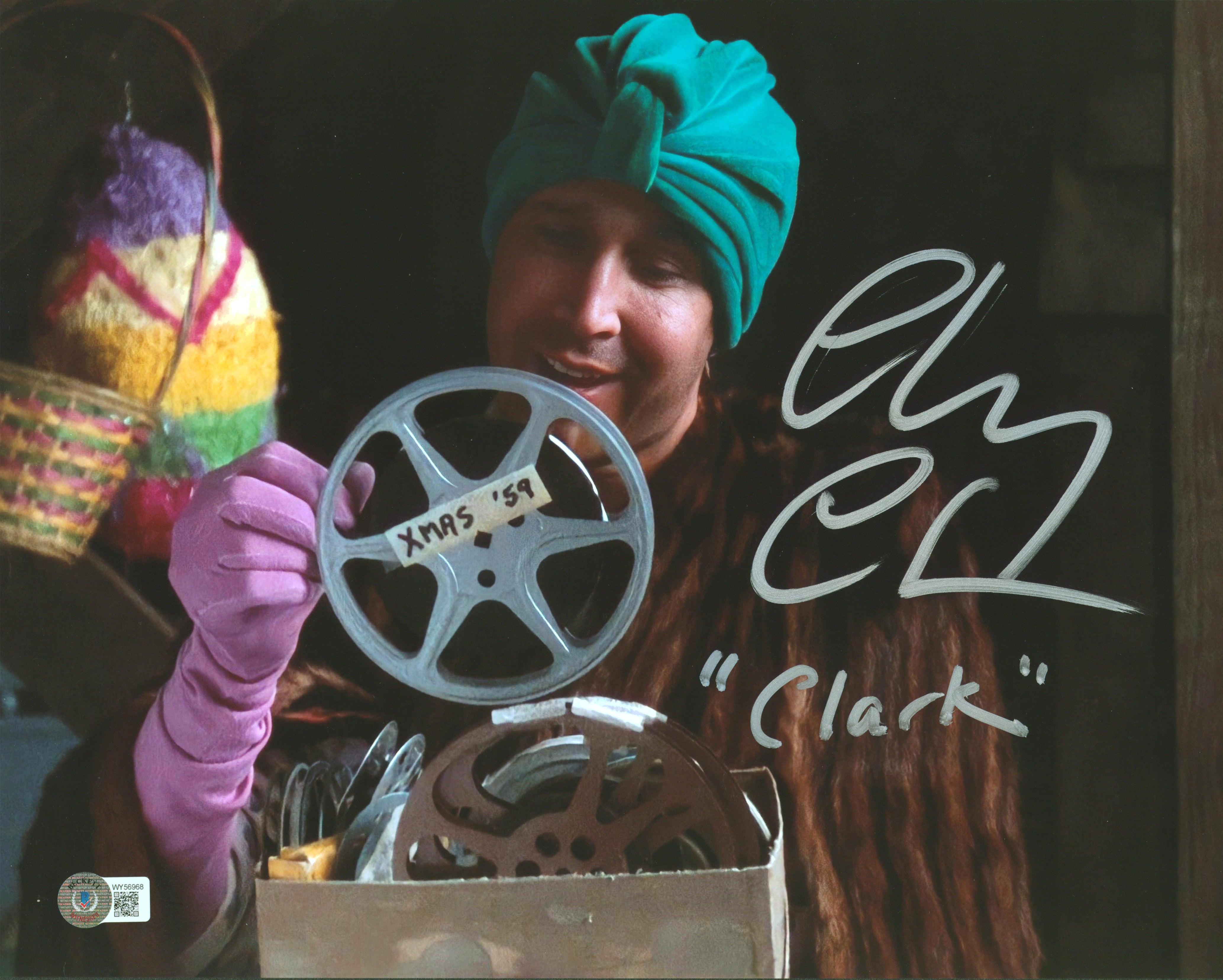 Chevy Chase Christmas Vacation "Clark" Signed 11x14 Photo BAS Witness #WY56968