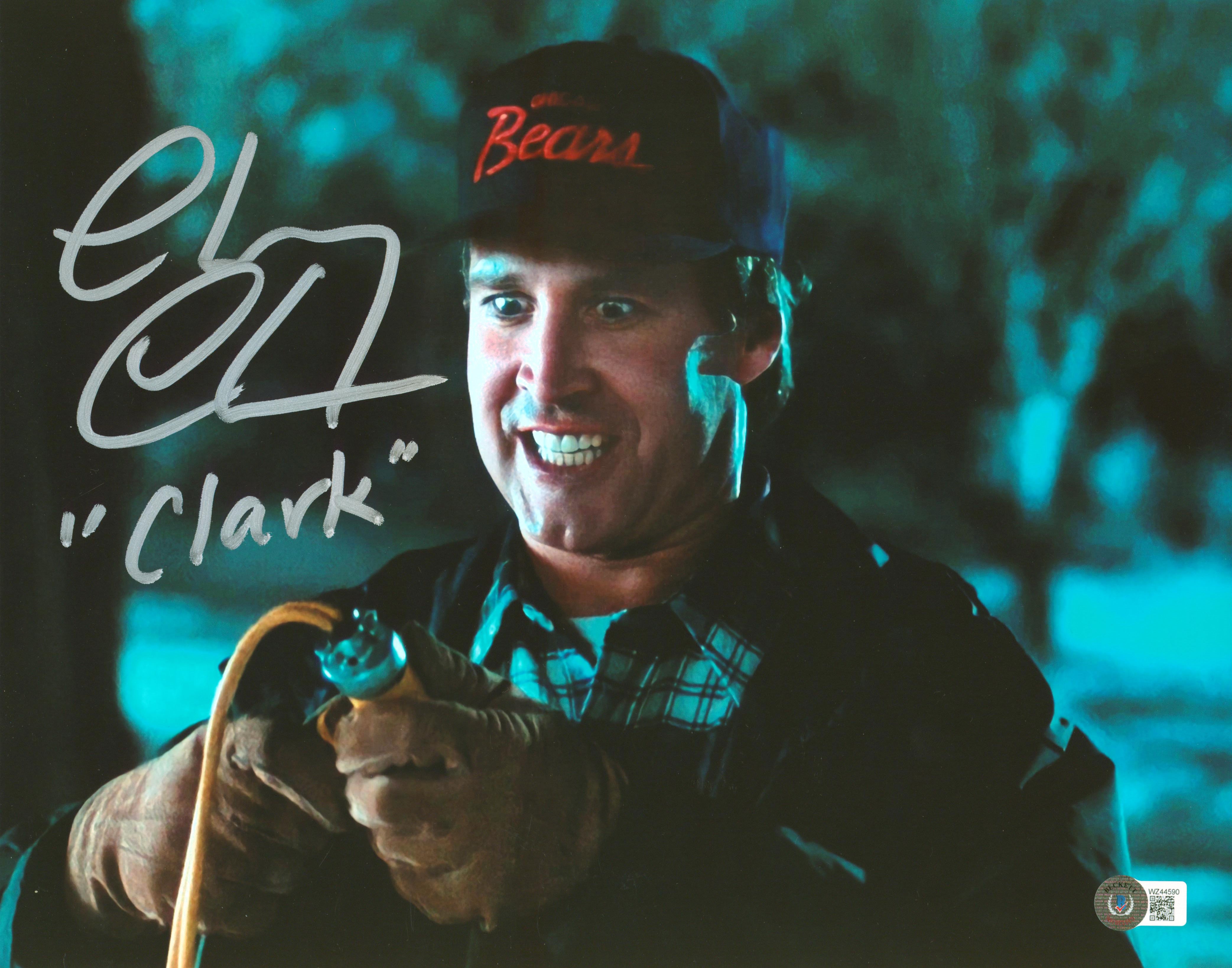Chevy Chase Christmas Vacation "Clark" Signed 11x14 Photo BAS Witness #WZ44590