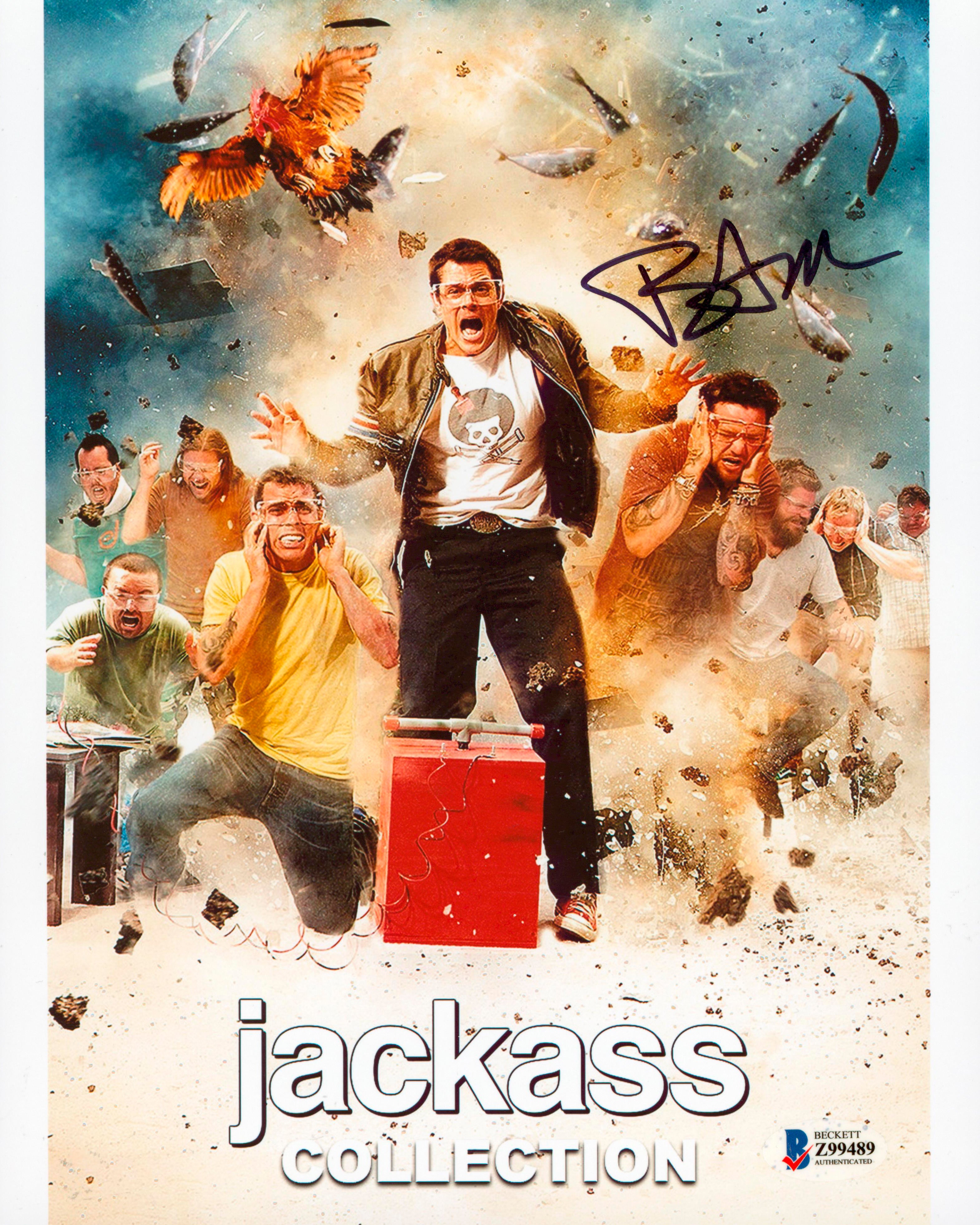 Bam Margera Jackass Authentic Signed 8x10 Photo Autographed BAS #Z99489