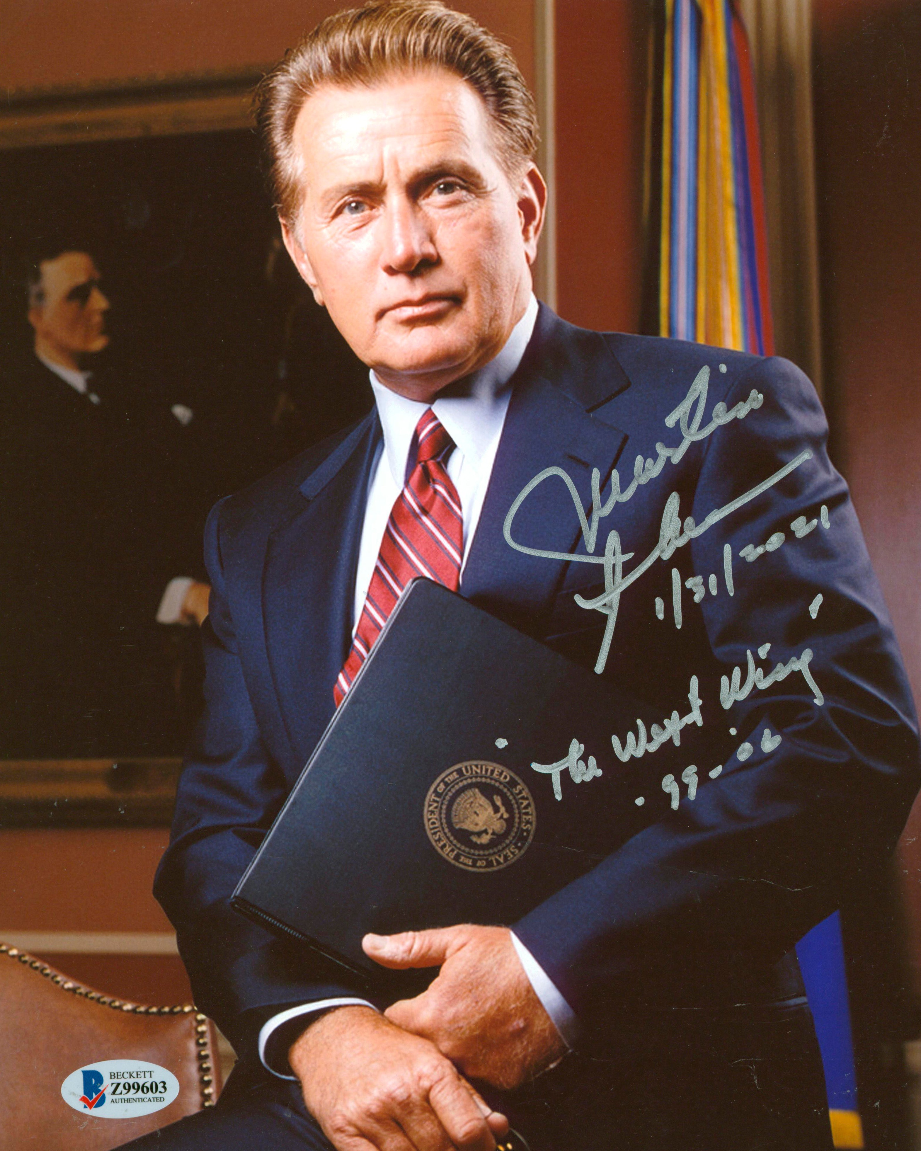 Martin Sheen The West Wing "3x Insc." Authentic Signed 8x10 Photo BAS #Z99603