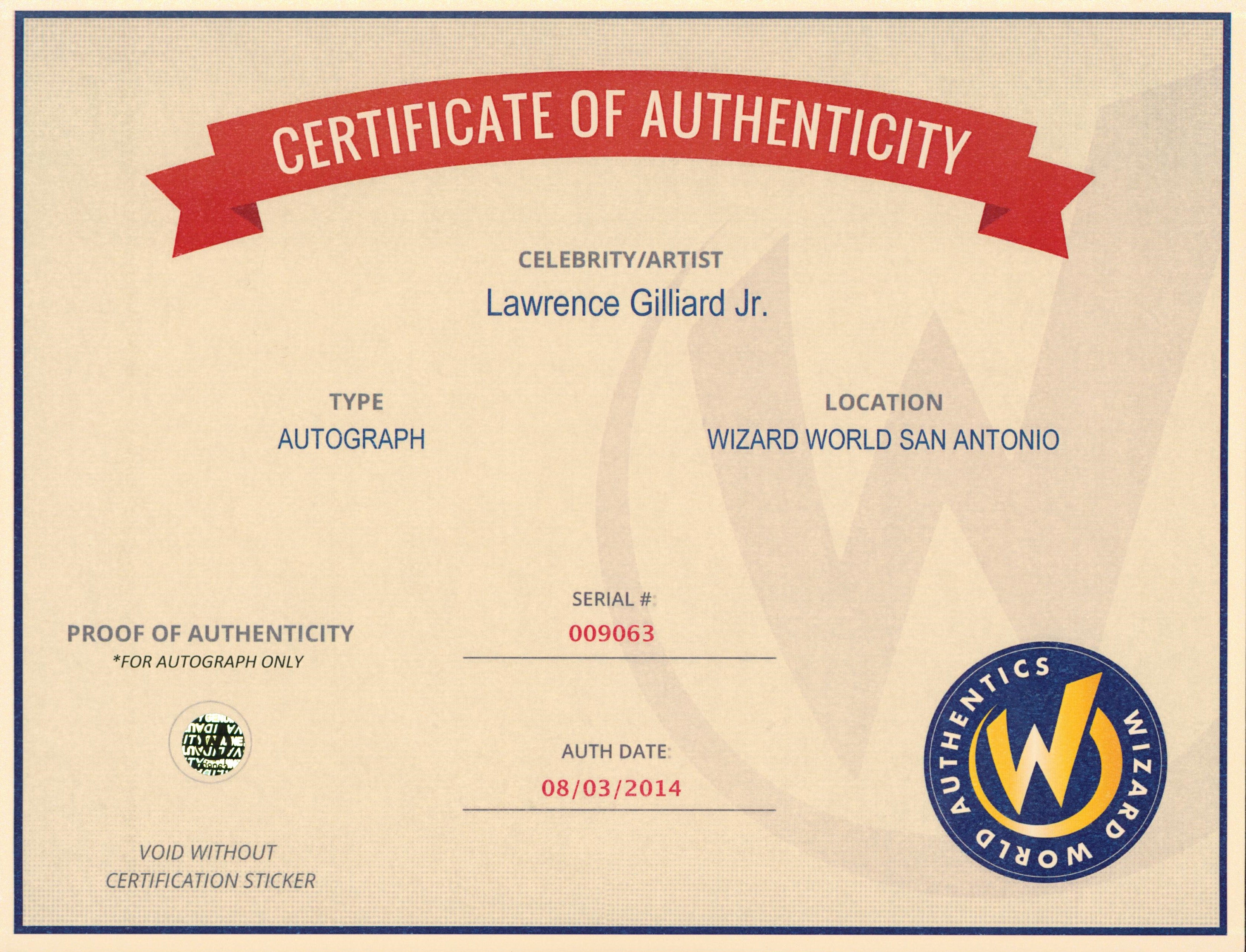 Lawrence Gilliard Jr. The Wire Authentic Signed 8x10 Photo Wizard World