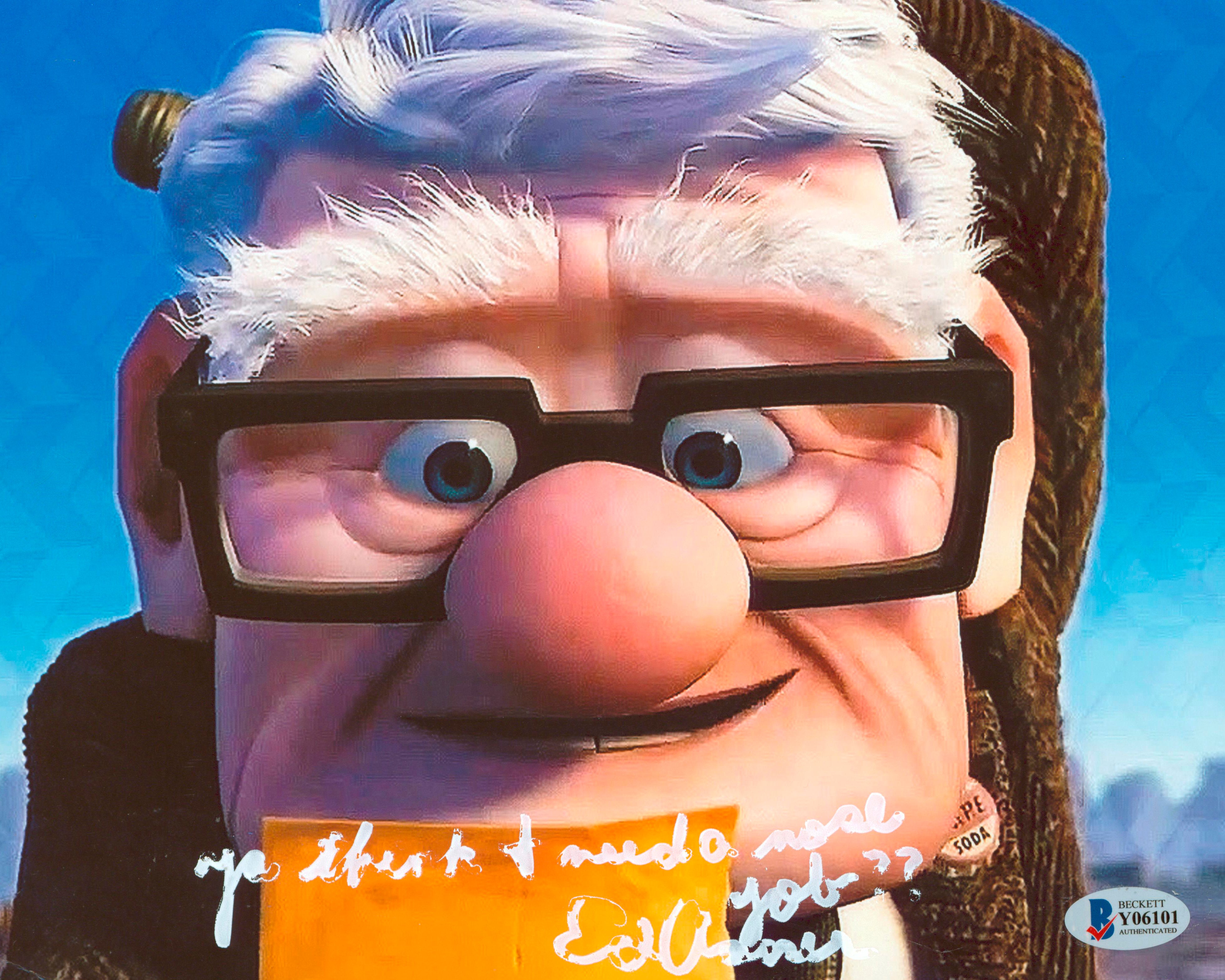 Ed Asner Up "Ya Think I Need A Nose Job?" Signed 8x10 Photo BAS #Y06101