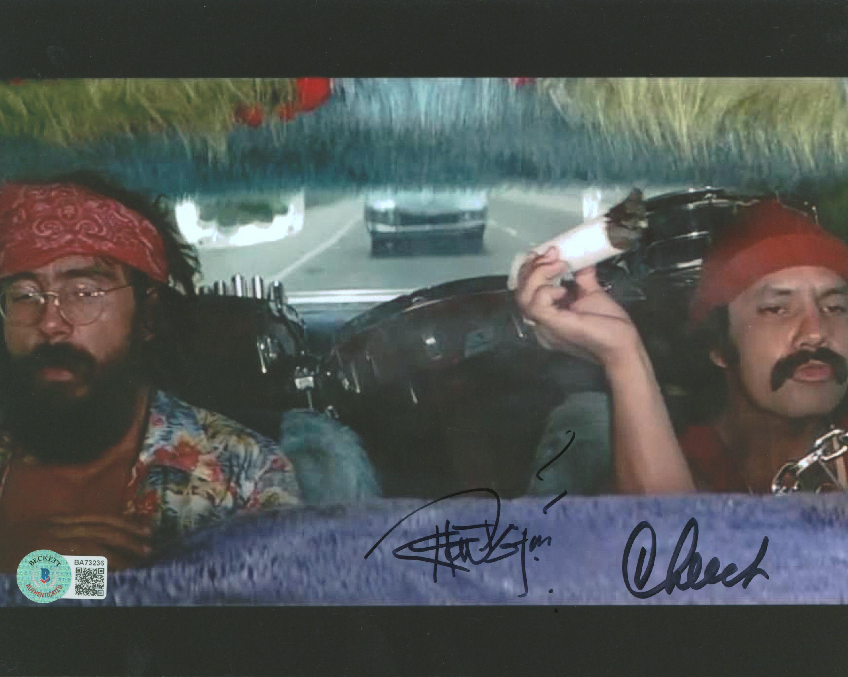 Cheech Marin & Tommy Chong Up in Smoke Authentic Signed 8x10 Photo BAS #BA73236