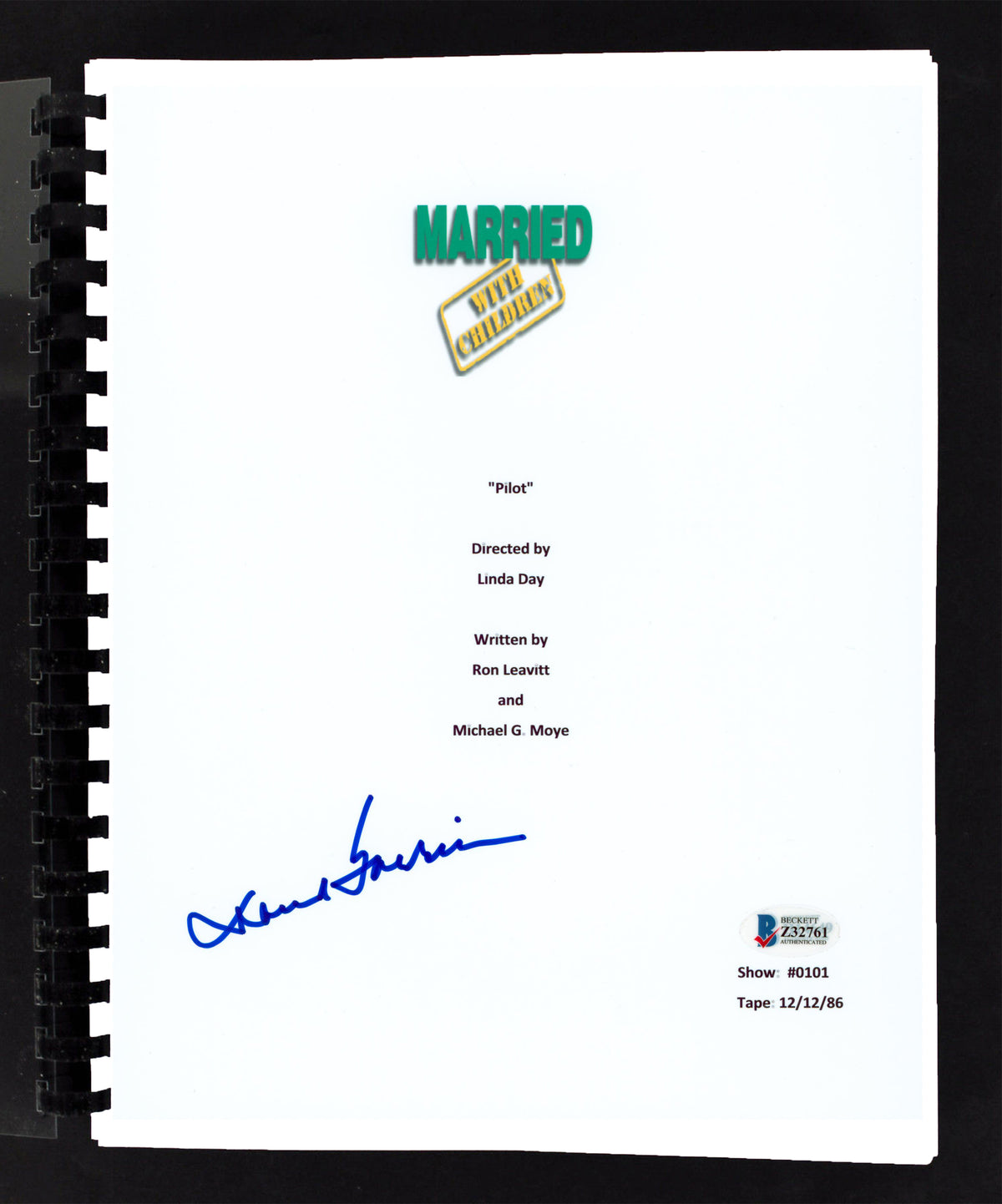 David Garrison Married With Children Signed Pilot Episode Tv Script BAS #Z32761