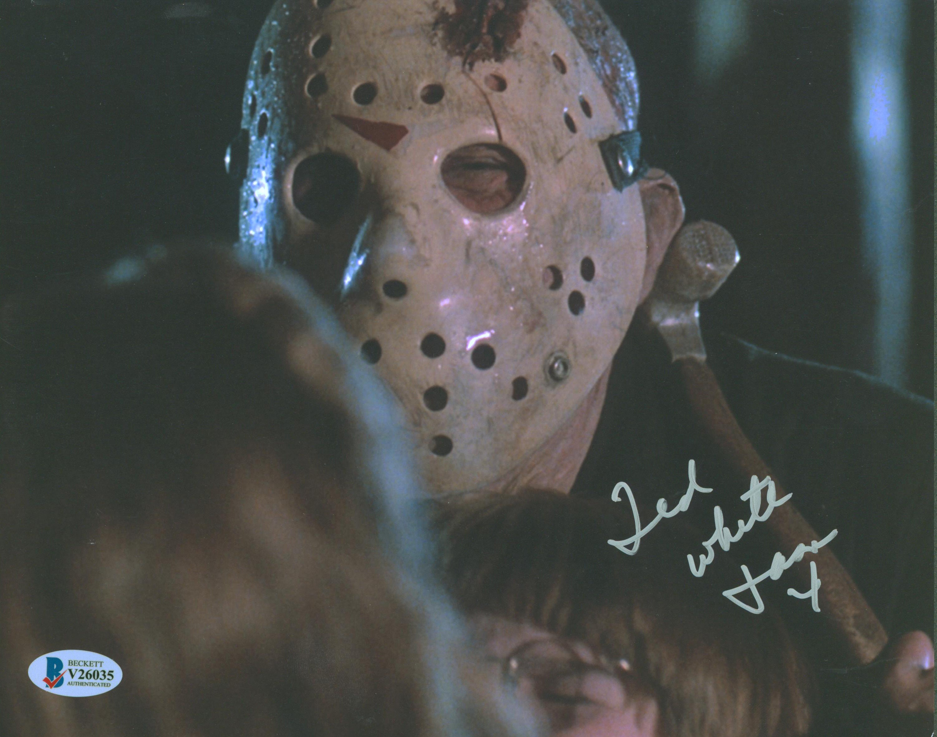 Ted White Friday The 13th Jason 4 Authentic Signed 8x10 Photo BAS #V26035