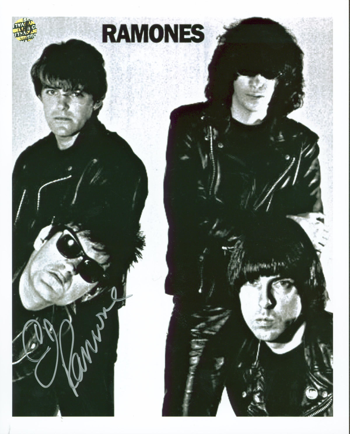 C.J. Ramone The Ramones Authentic Signed 8x10 Black & White Photo Wizard World 1