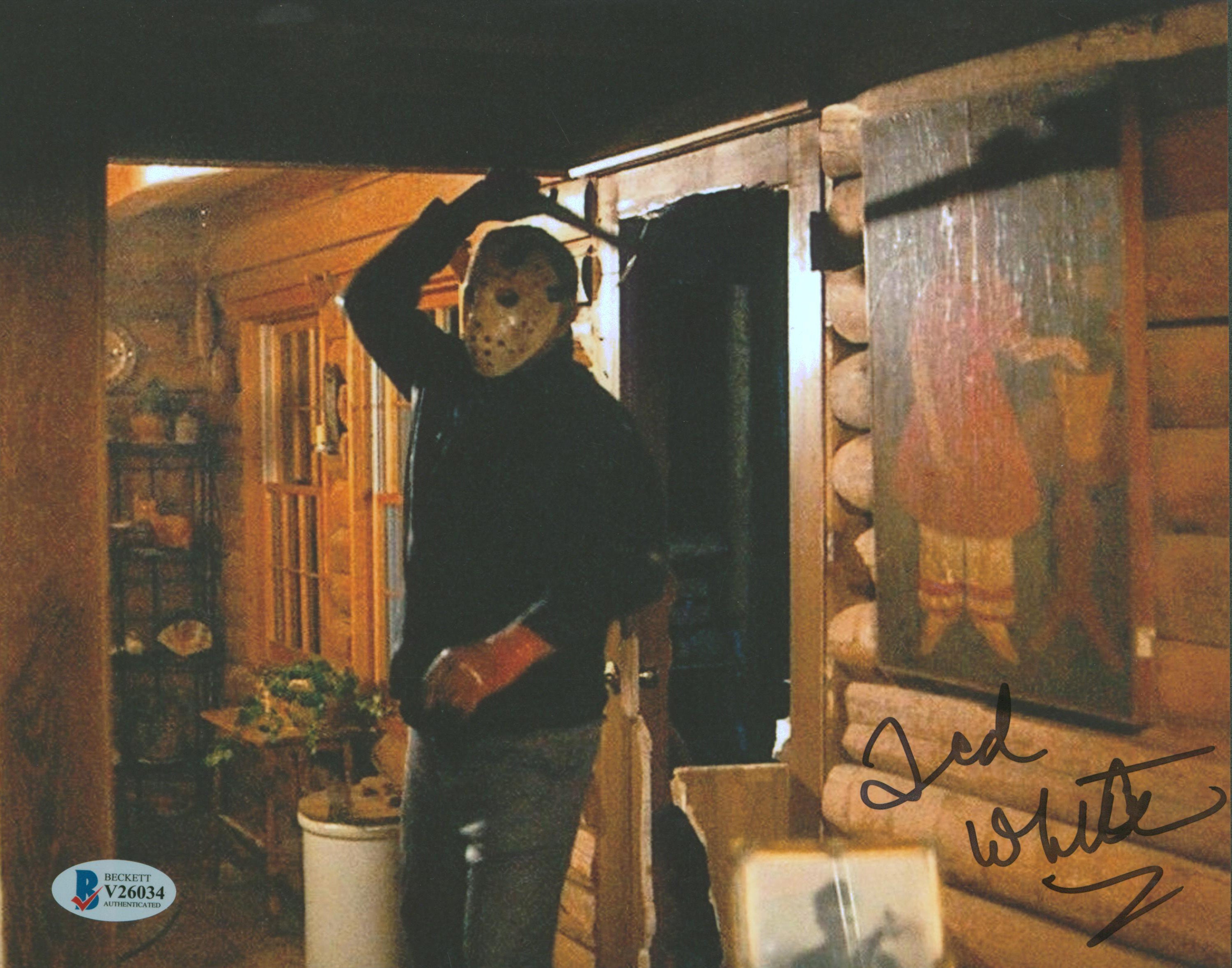 Ted White Friday The 13th Authentic Signed 8x10 Photo Autographed BAS #V26034