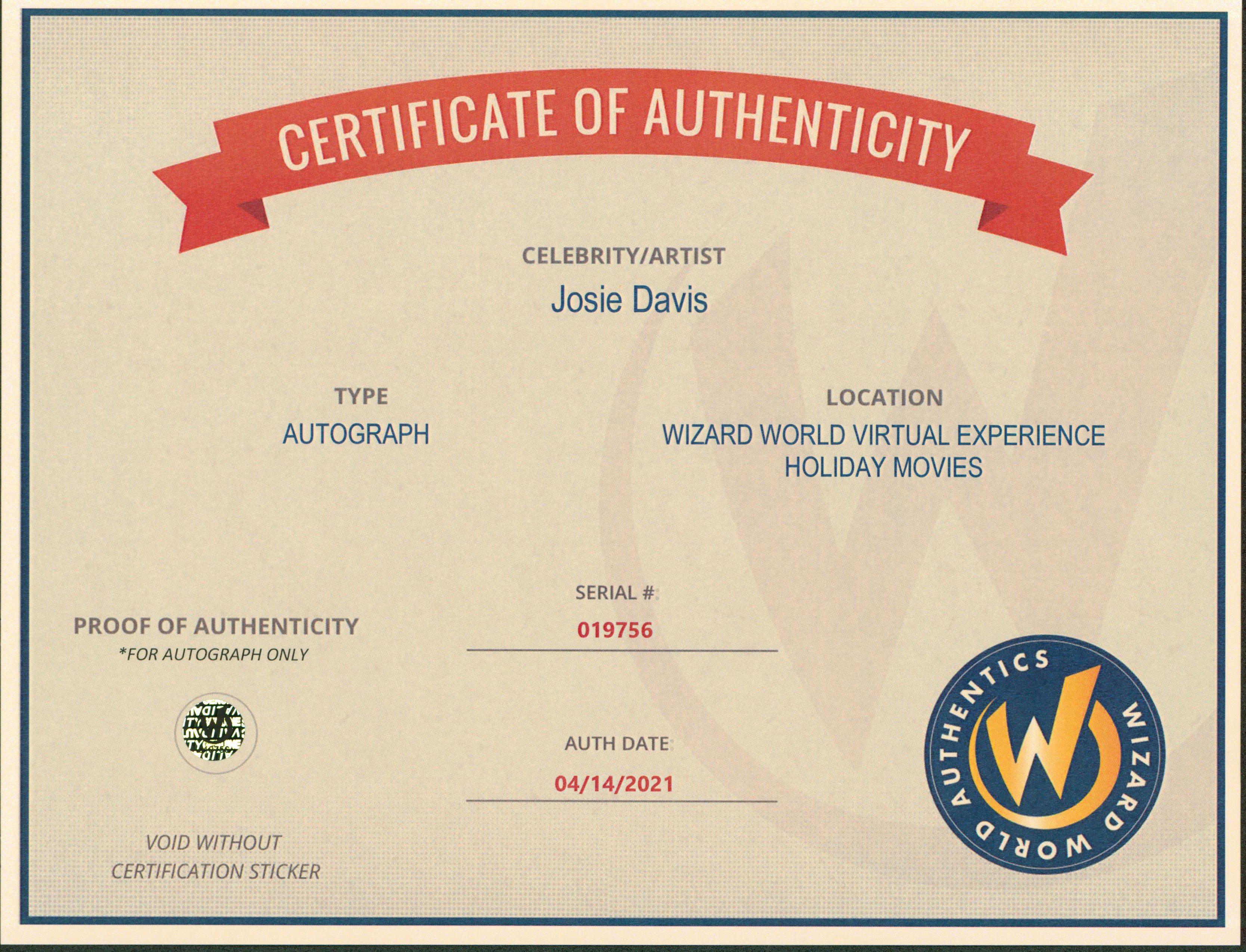 Josie Davis Charles in Charge Authentic Signed 8x10 Photo Wizard World 3