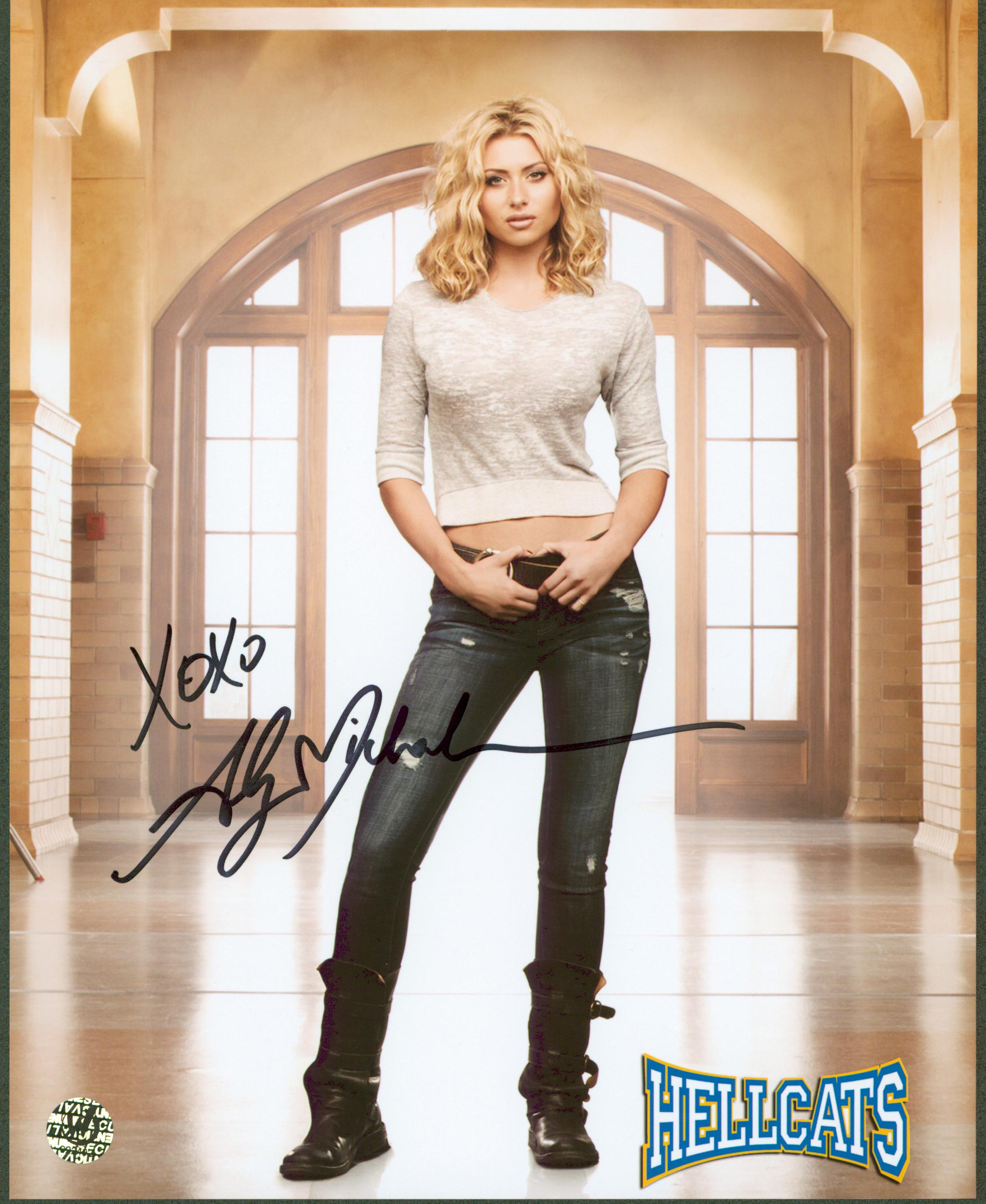 Aly Michalka Hellcats "XOXO" Authentic Signed 8x10 Photo Wizard World