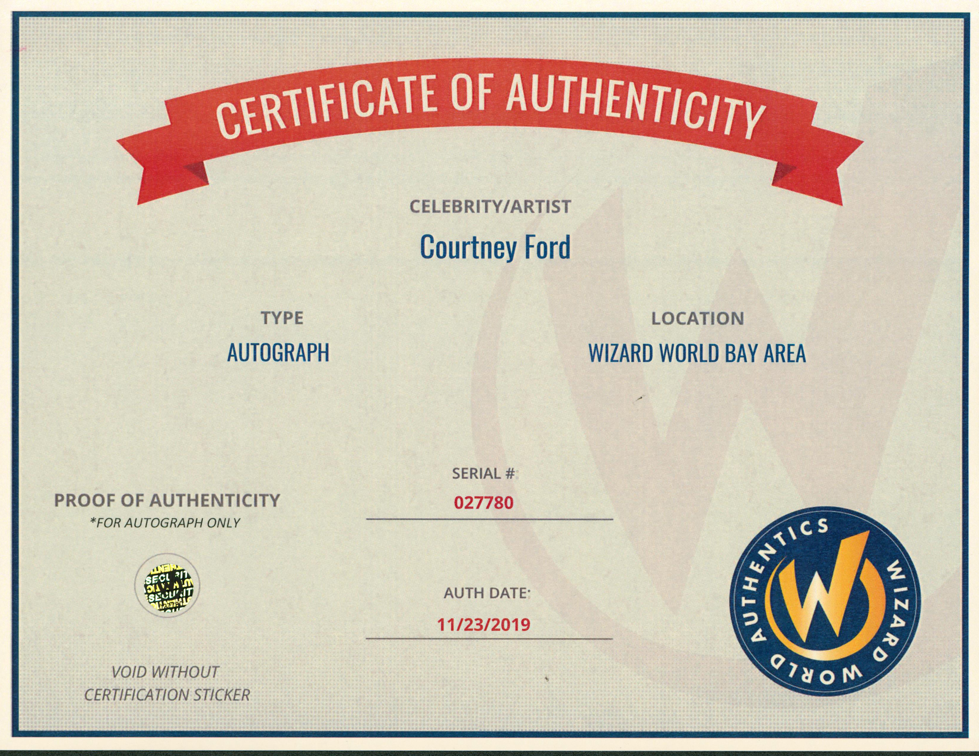 Courtney Ford DC's Legends Of Tomorrow Authentic Signed 8x10 Photo Wizard World