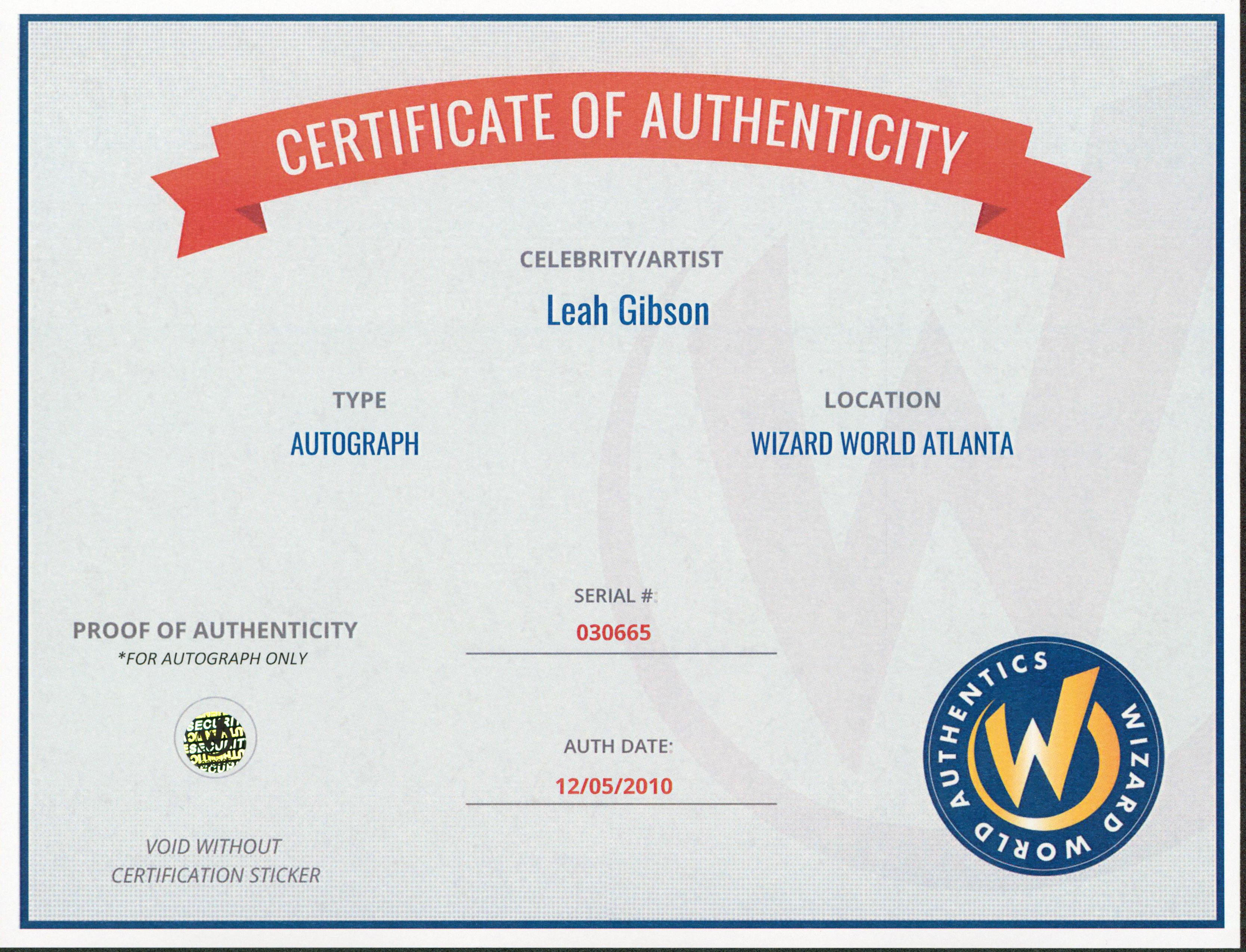 Leah Gibson Rise of the Planet of the Apes Signed 8x10 Photo Wizard World 1