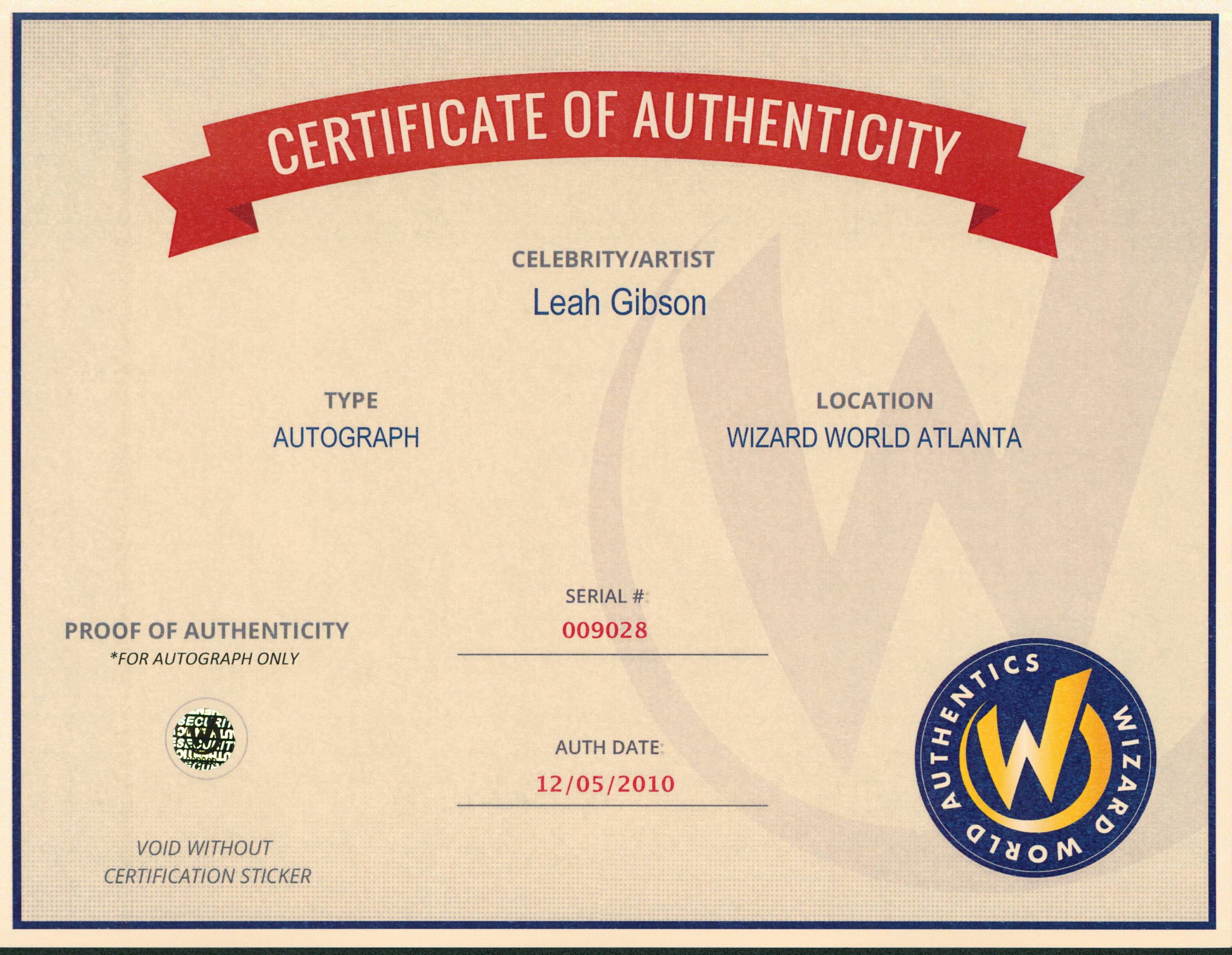 Leah Gibson Rise of the Planet of the Apes Signed 8x10 Photo Wizard World 2