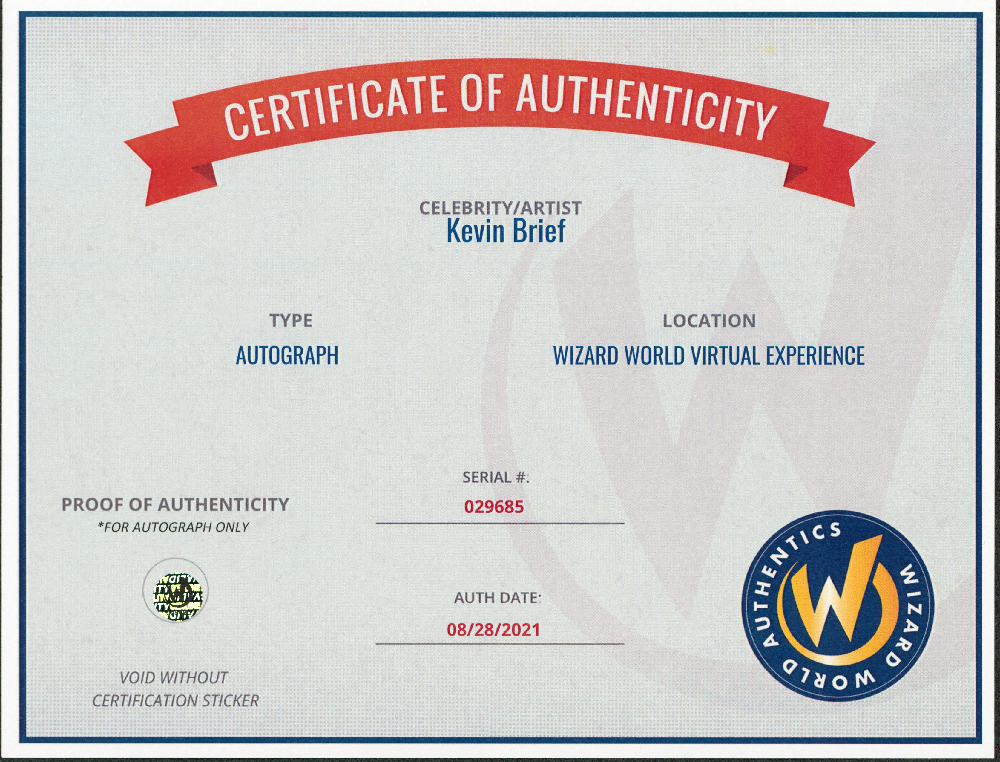 Kevin Brief Star Trek Enterprise "Naarg" Signed 8x10 Photo Wizard World #029685