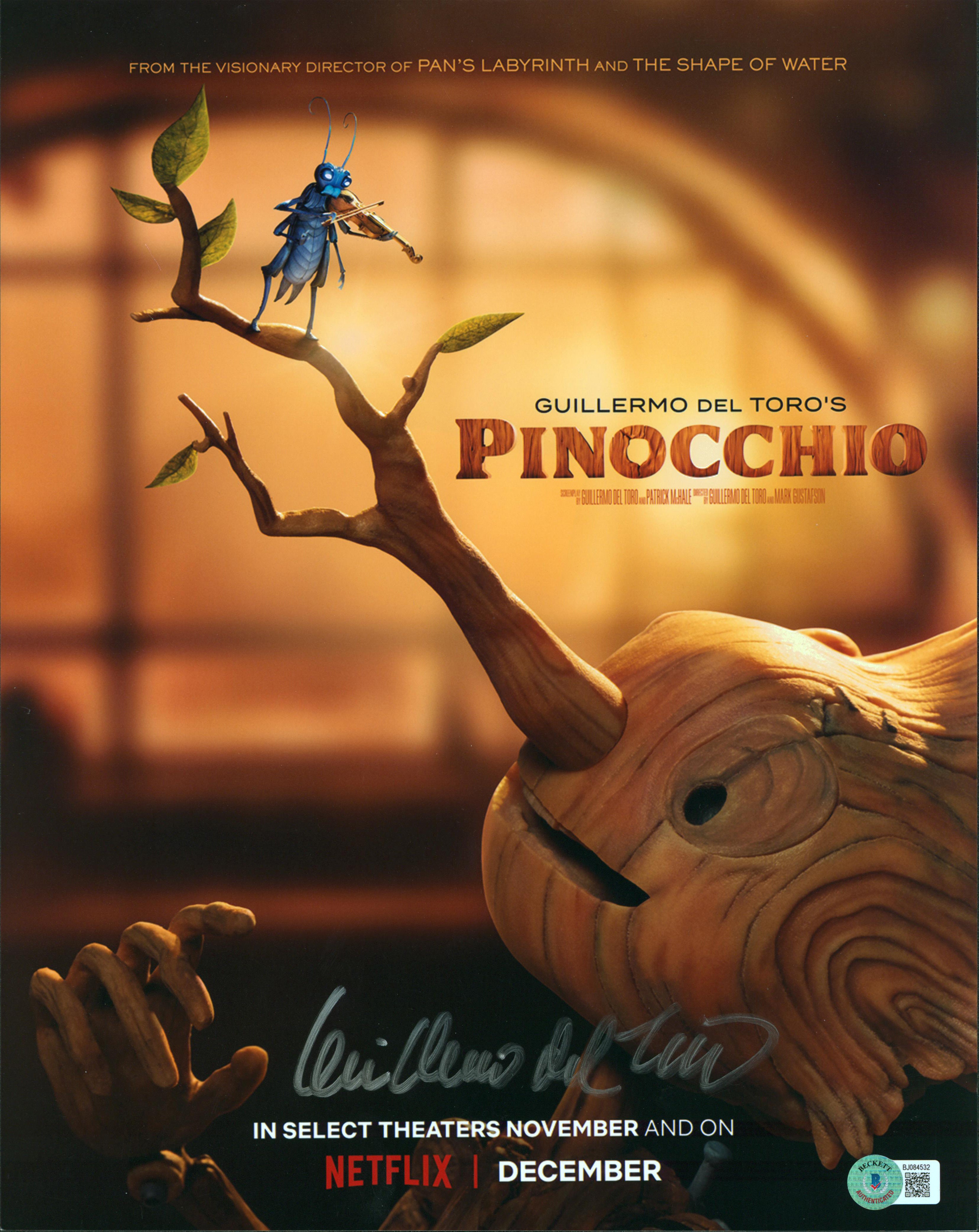 Guillermo del Toro Pinocchio Authentic Signed 11x14 Photo BAS #BJ084532