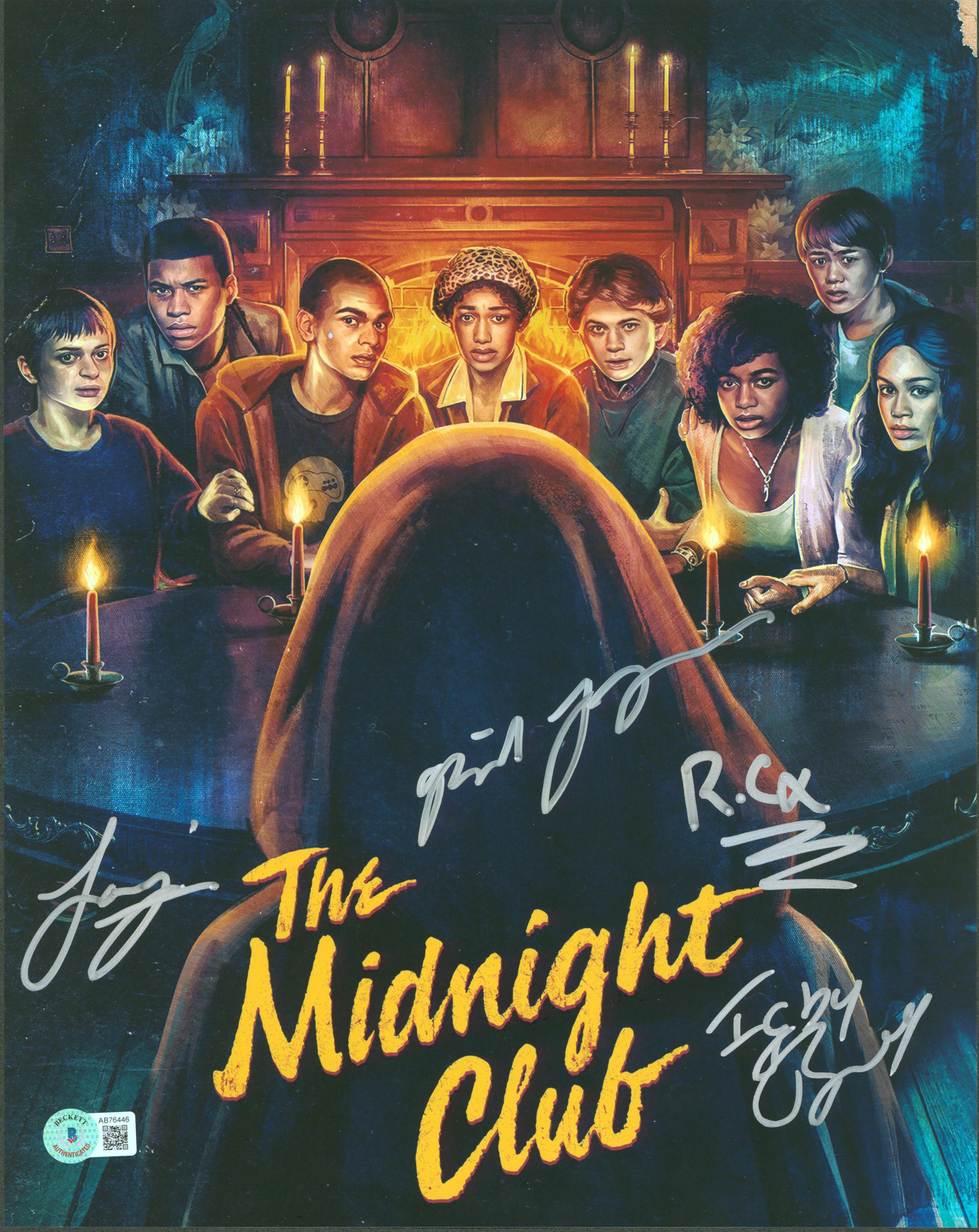 The Midnight Club (4) Codd, Rigney + 2 Authentic Signed 11x14 Photo BAS #AB76446