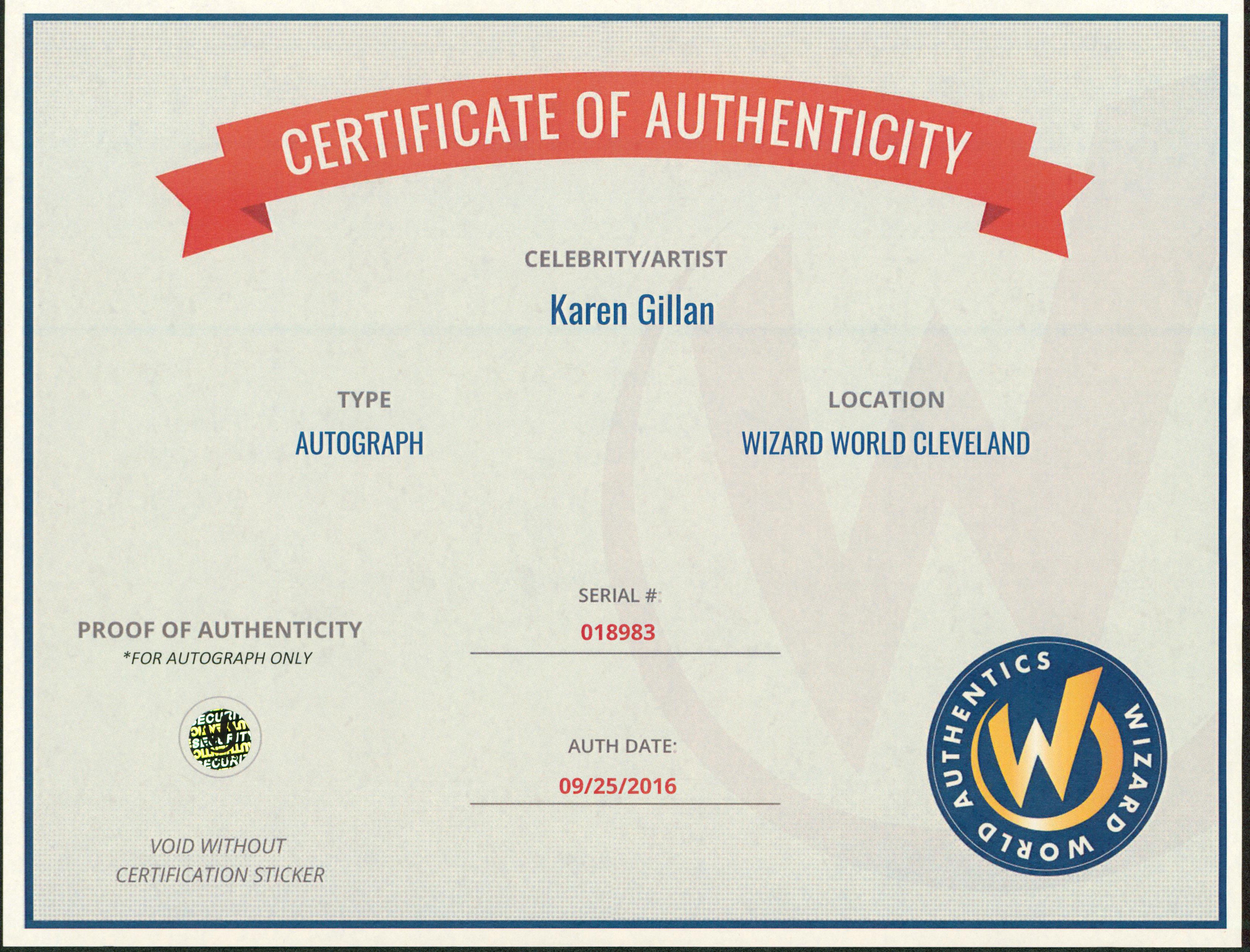 Karen Gillan Doctor Who Authentic Signed 8x10 Photo Autographed Wizard World 6