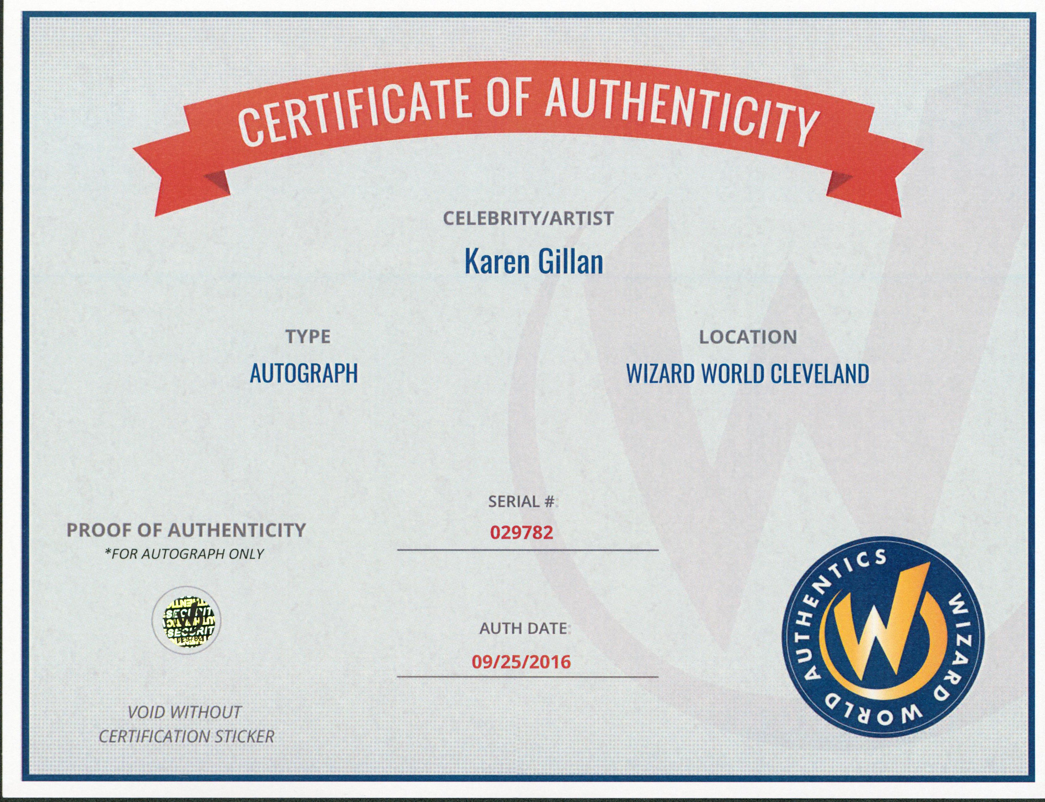 Karen Gillan Doctor Who Authentic Signed 8x10 Photo Autographed Wizard World 7