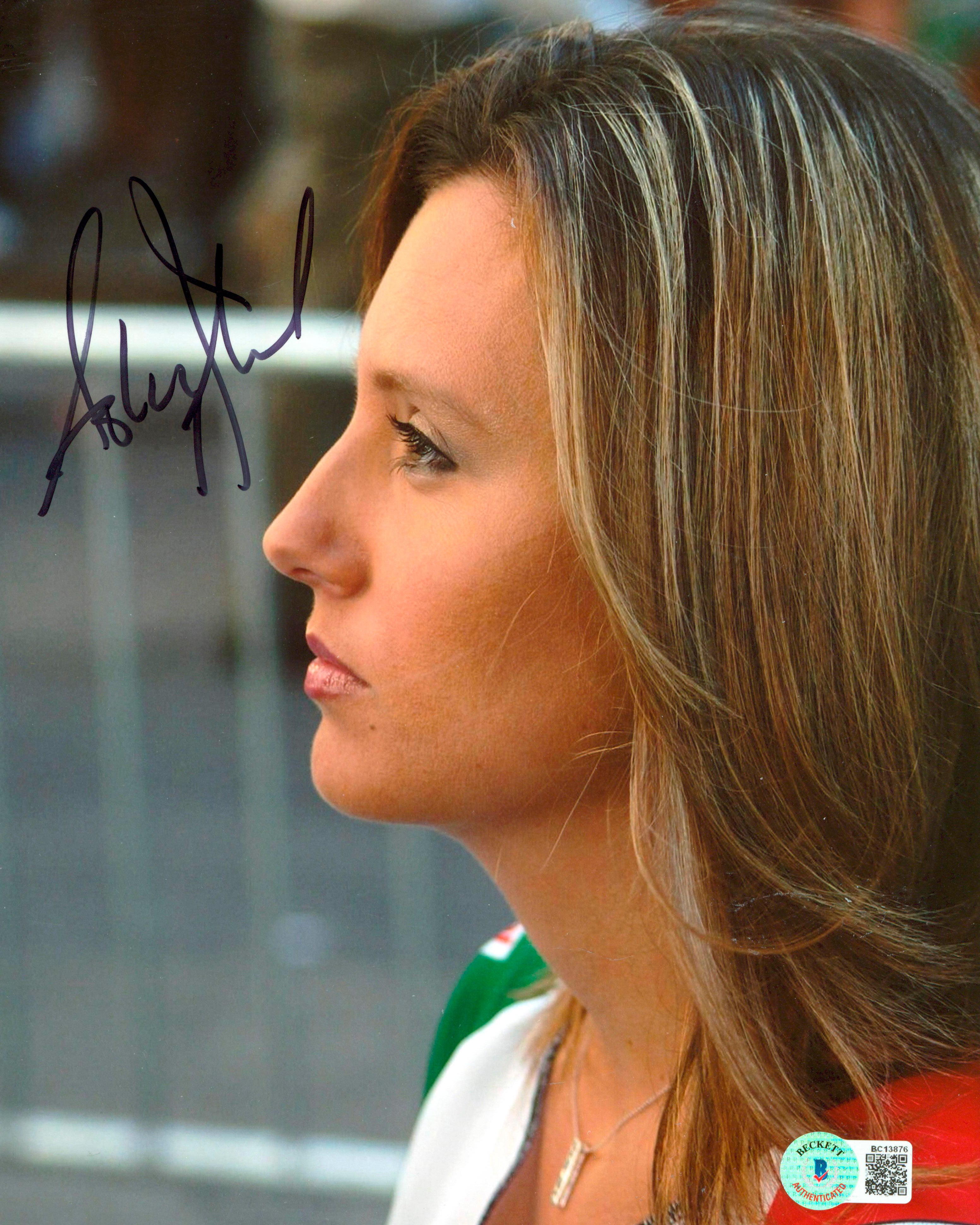 Ashley Force NHRA Authentic Signed 8x10 Photo Autographed BAS #BC13876