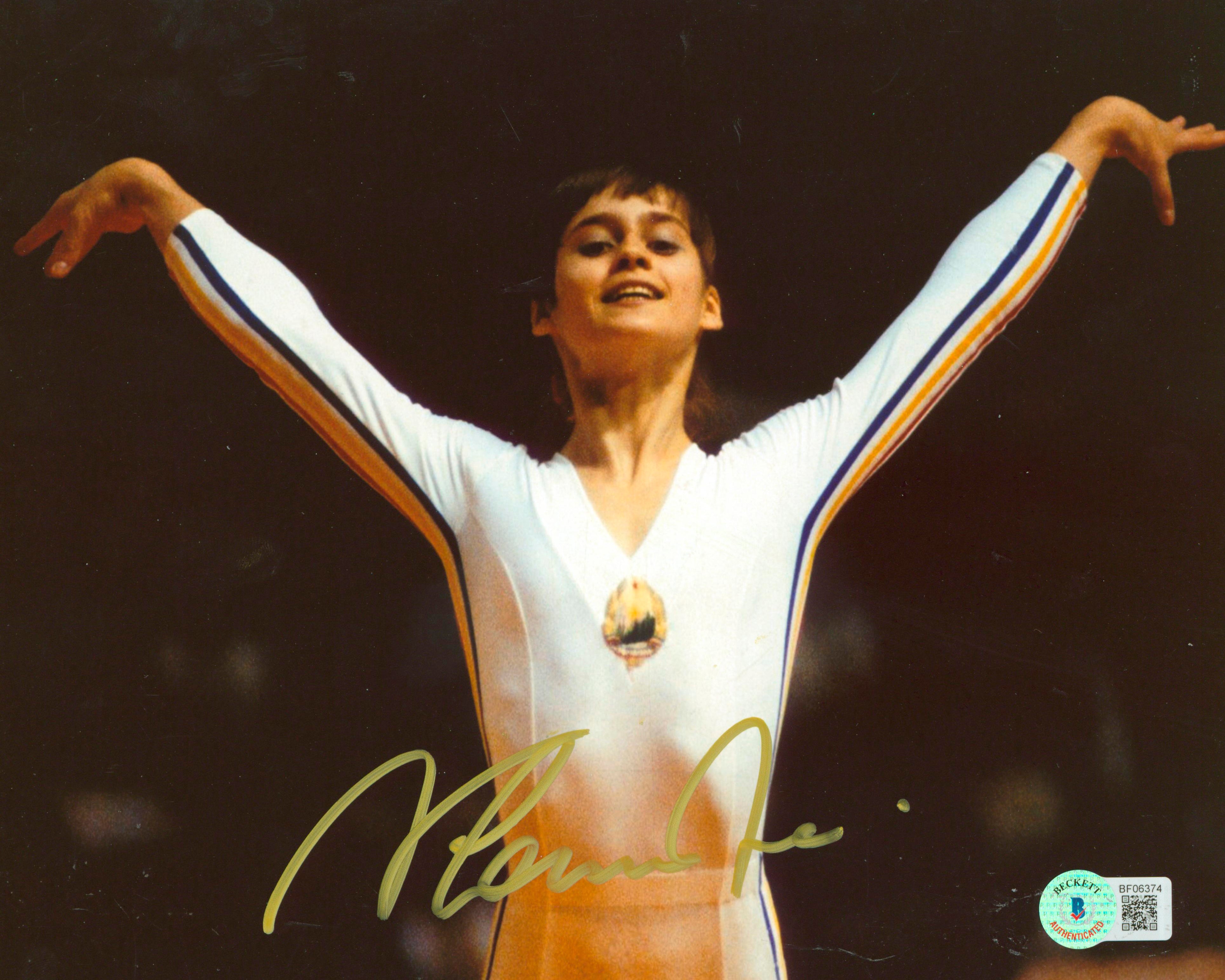 Nadia Comăneci Authentic Signed 8x10 Photo Autographed BAS #BF06374