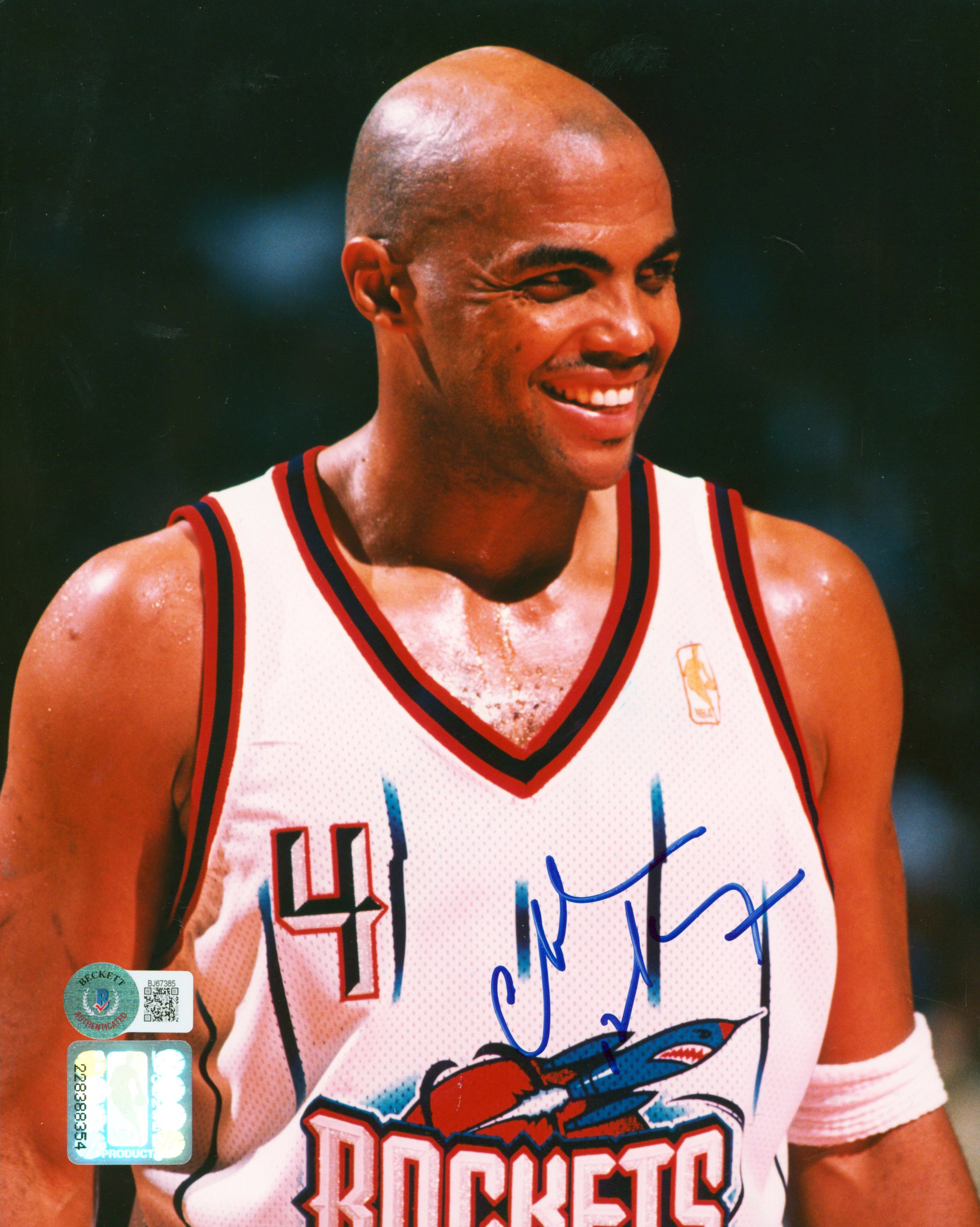 Rockets Charles Barkley Authentic Signed 8x10 Photo Autographed BAS #BJ67385
