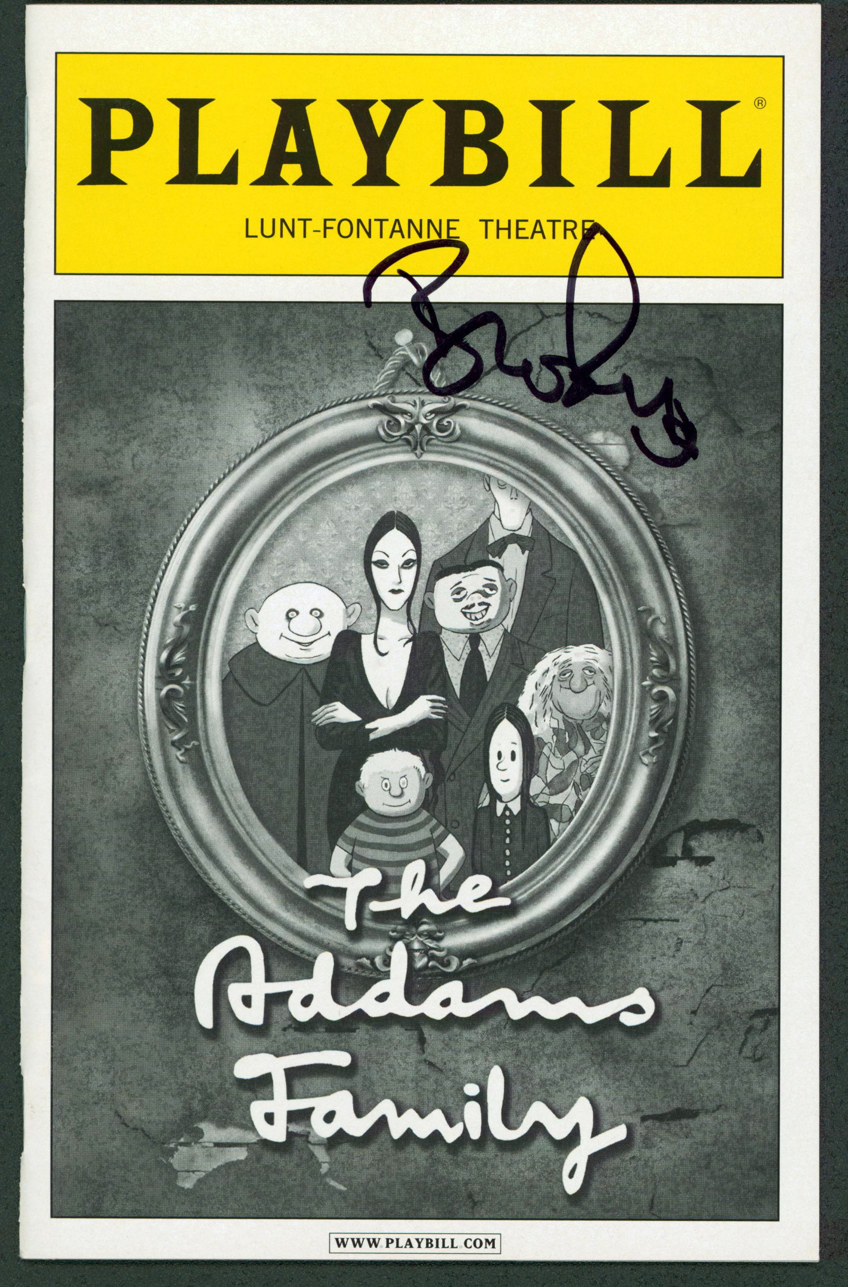 Brooke Shields Authentic Signed 5.5x8.5 The Adams Family Playbill BAS #BH027615