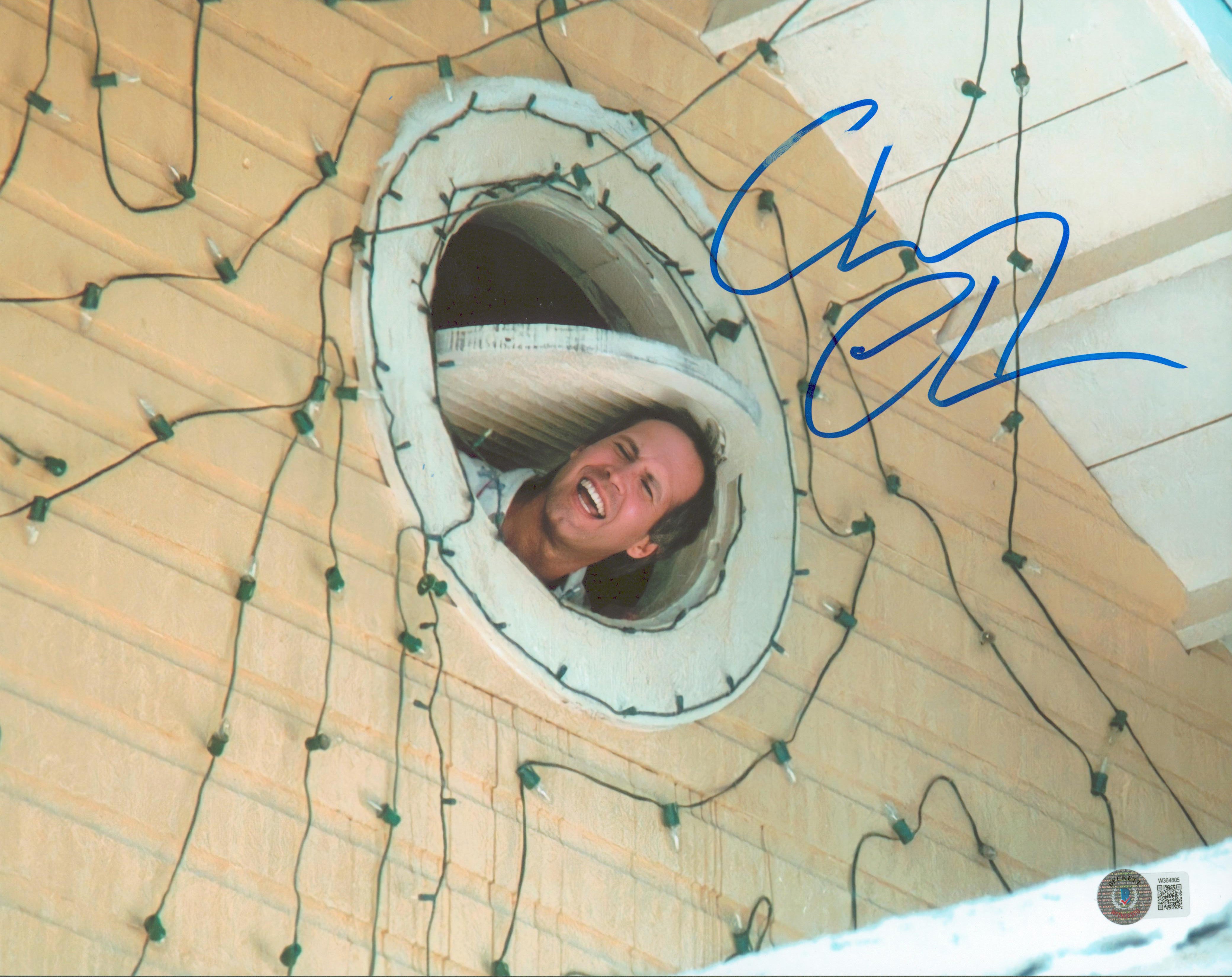 Chevy Chase Christmas Vacation Authentic Signed 11x14 Photo BAS #W364805