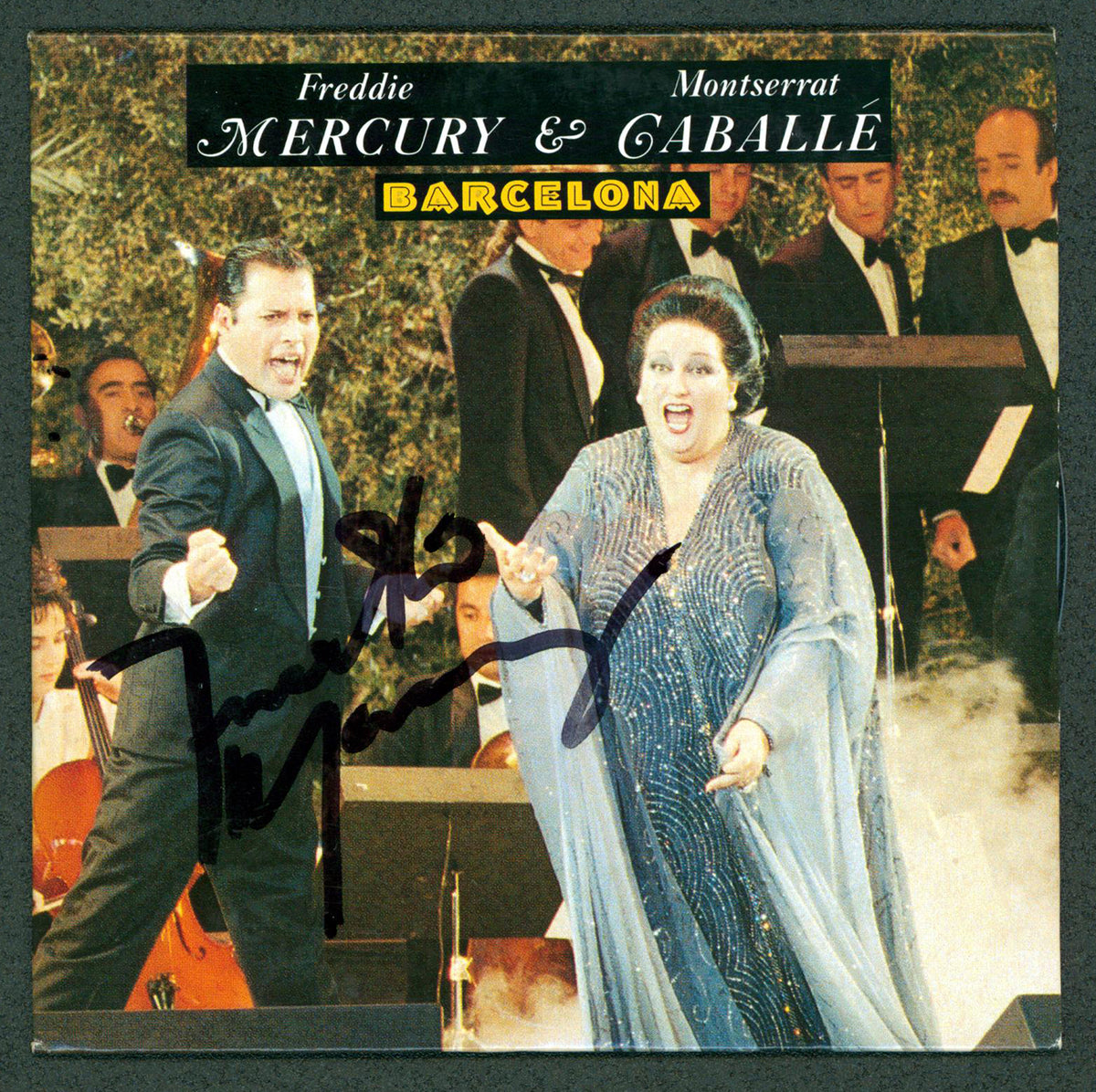 Freddie Mercury Authentic Signed Barcelona Cd Insert W/ Disk JSA #YY10694