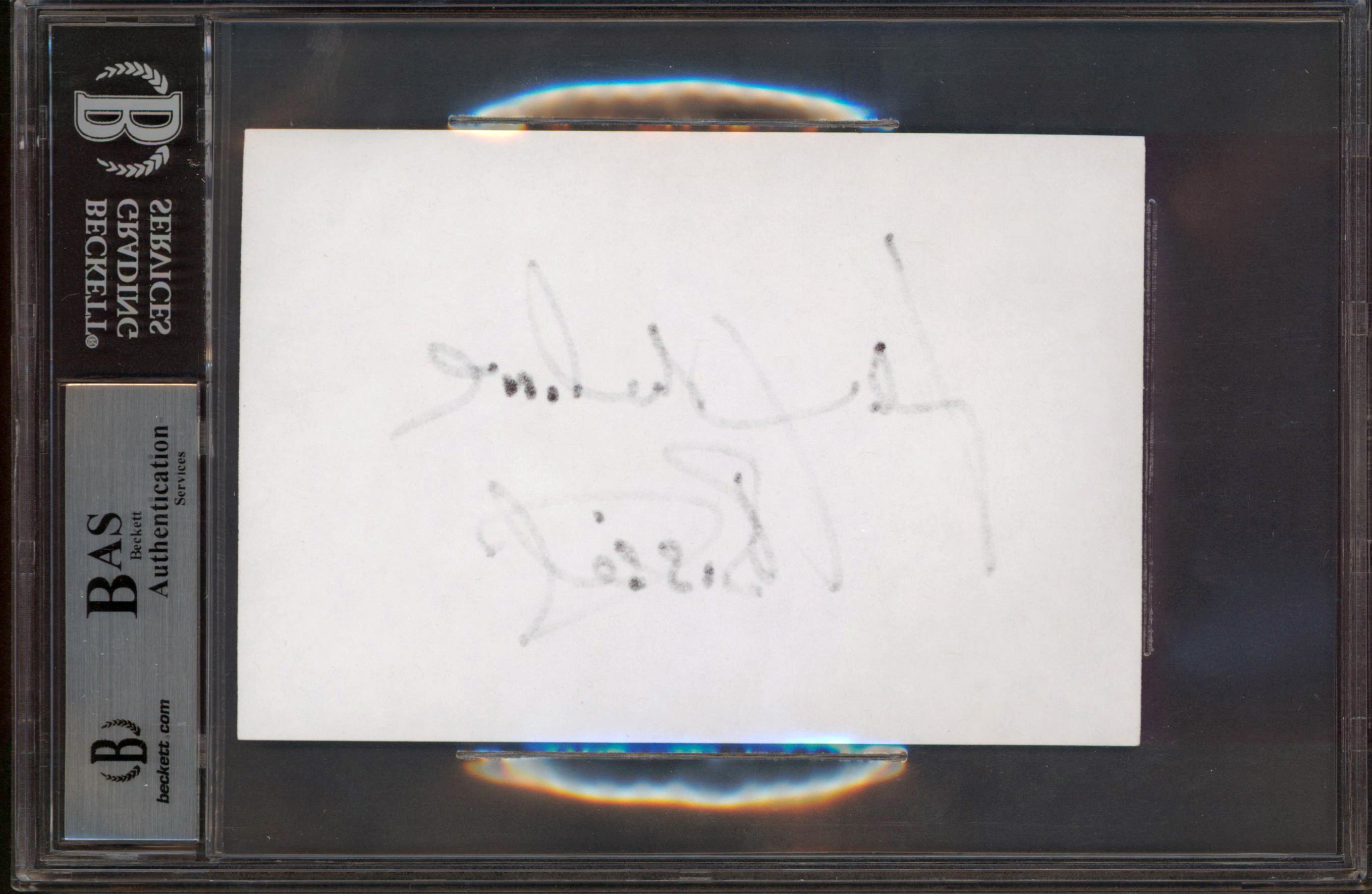 Jacqueline Bisset The Deep Authentic Signed 4x6 Index Card Autographed BAS Slab