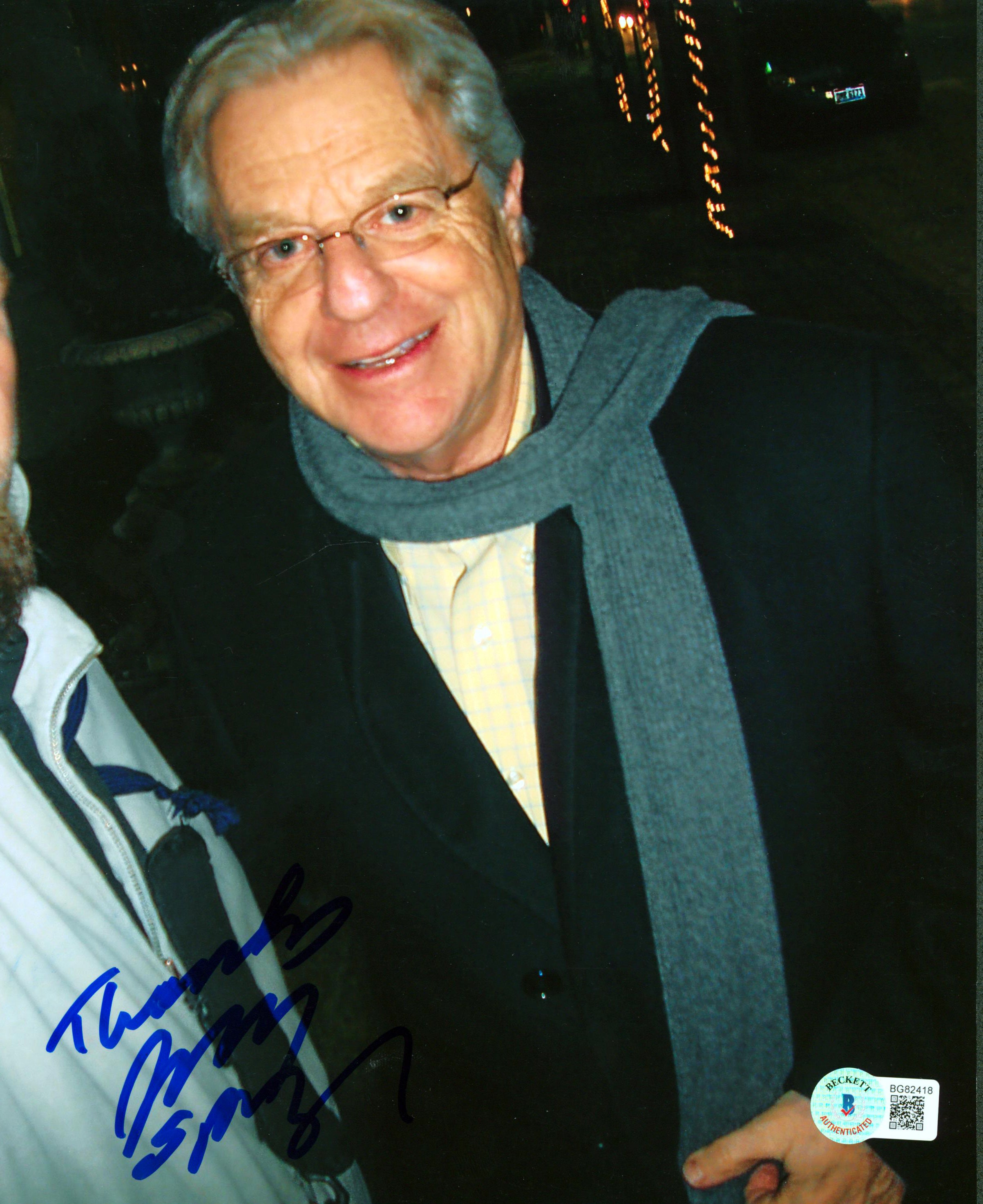 Jerry Springer Thanks Authentic Signed 8x10 Photo Autographed BAS #BG82418