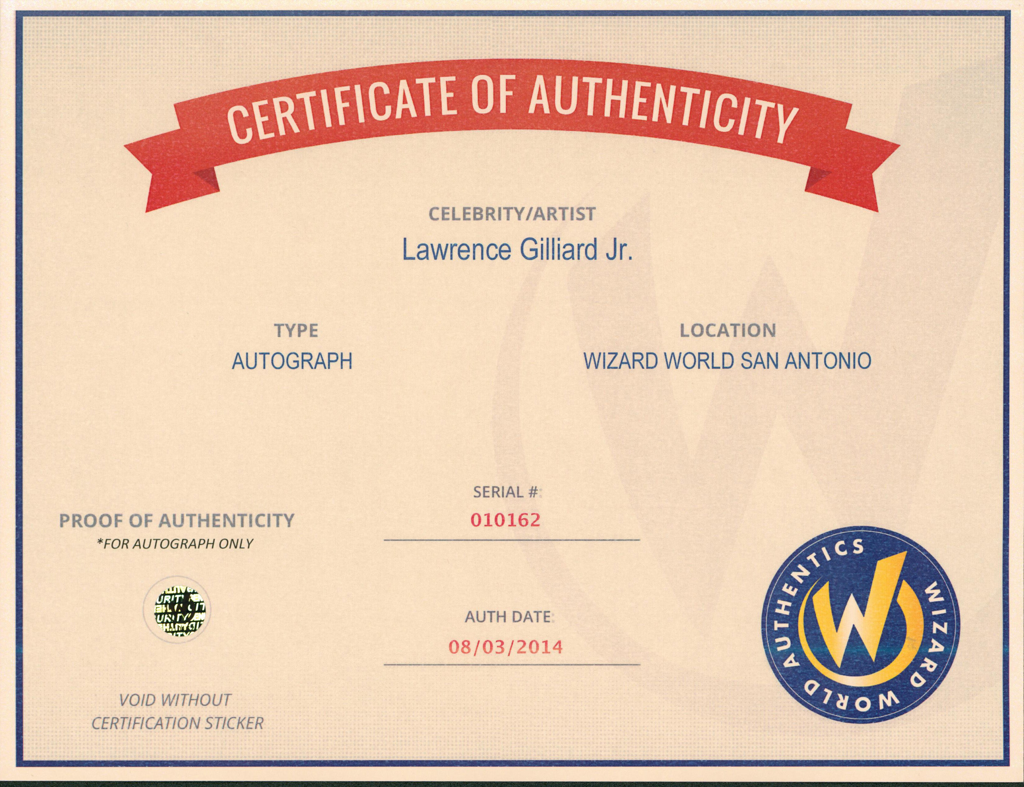 Lawrence Gilliard The Walking Dead "Bob" Signed 8x10 Photo Wizard World 4