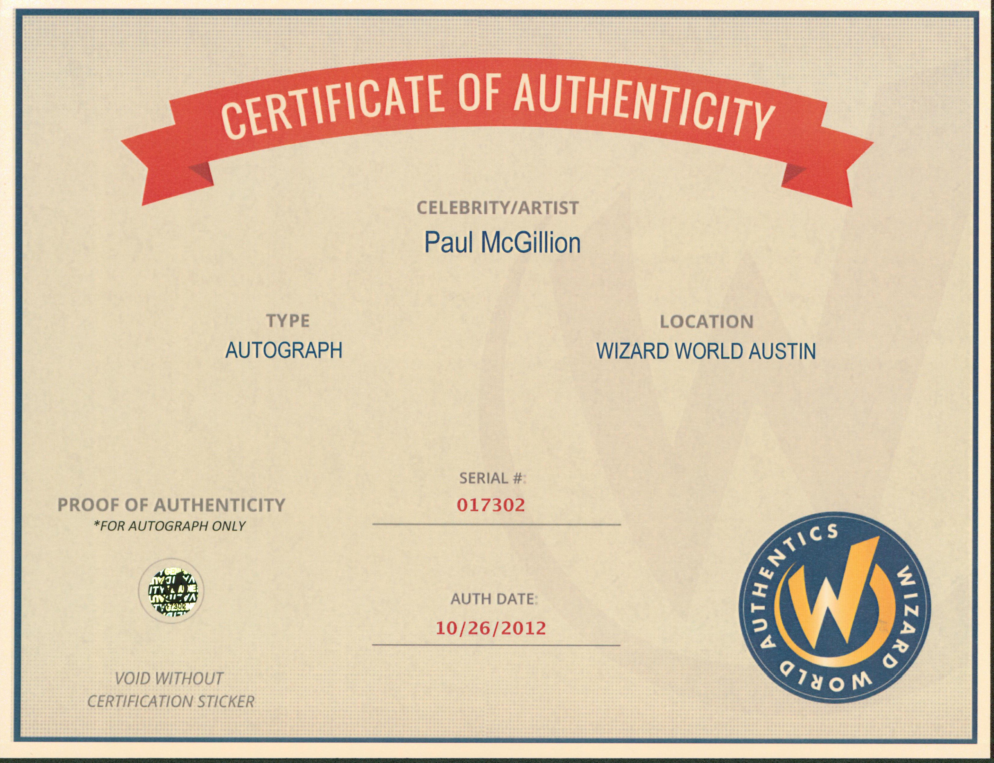 Paul McGillion Stargate Atlantis Signed 8x10 Photo Wizard World #017302