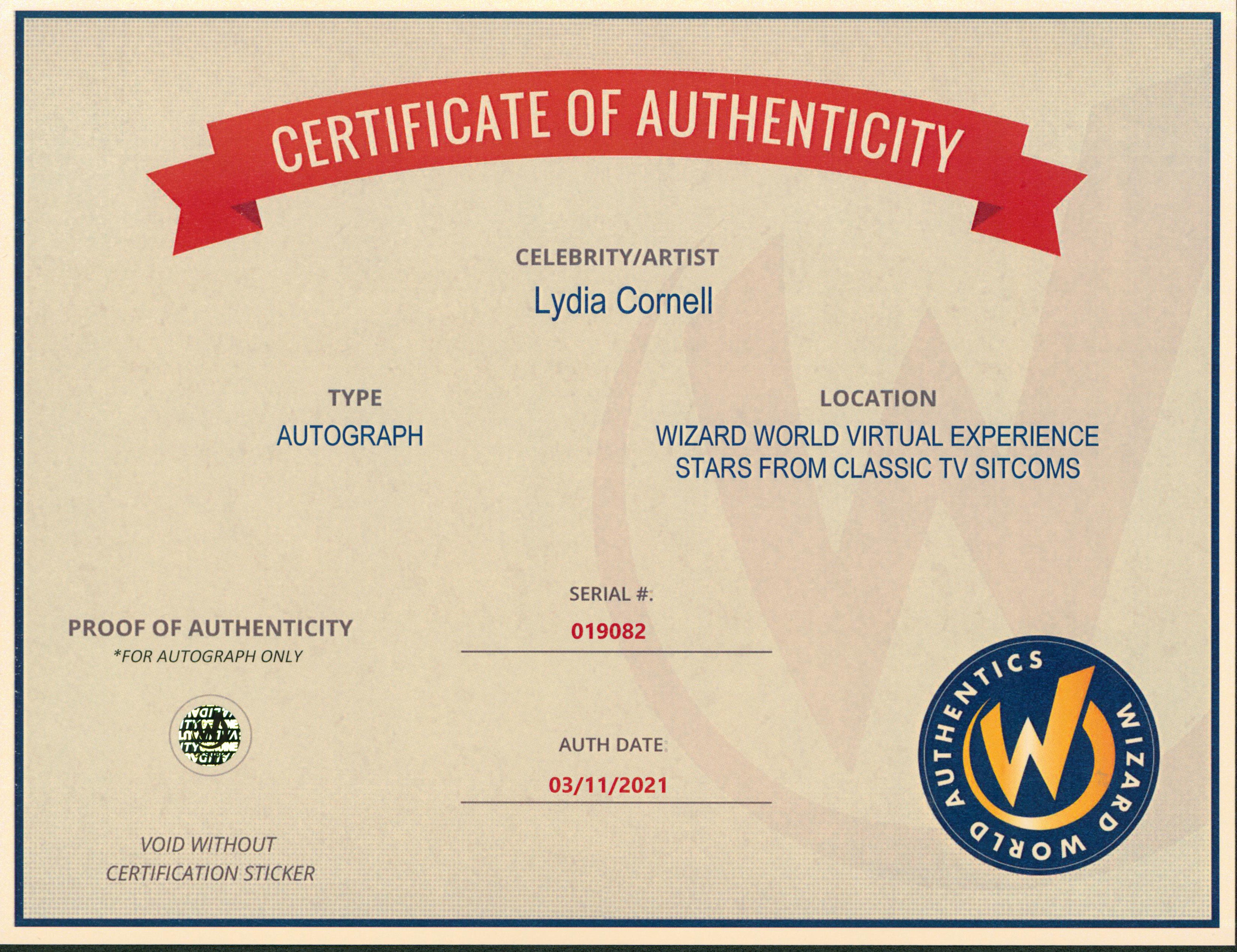 Lydia Cornell Too Close For Comfort Signed 8x10 Photo Wizard World #019082