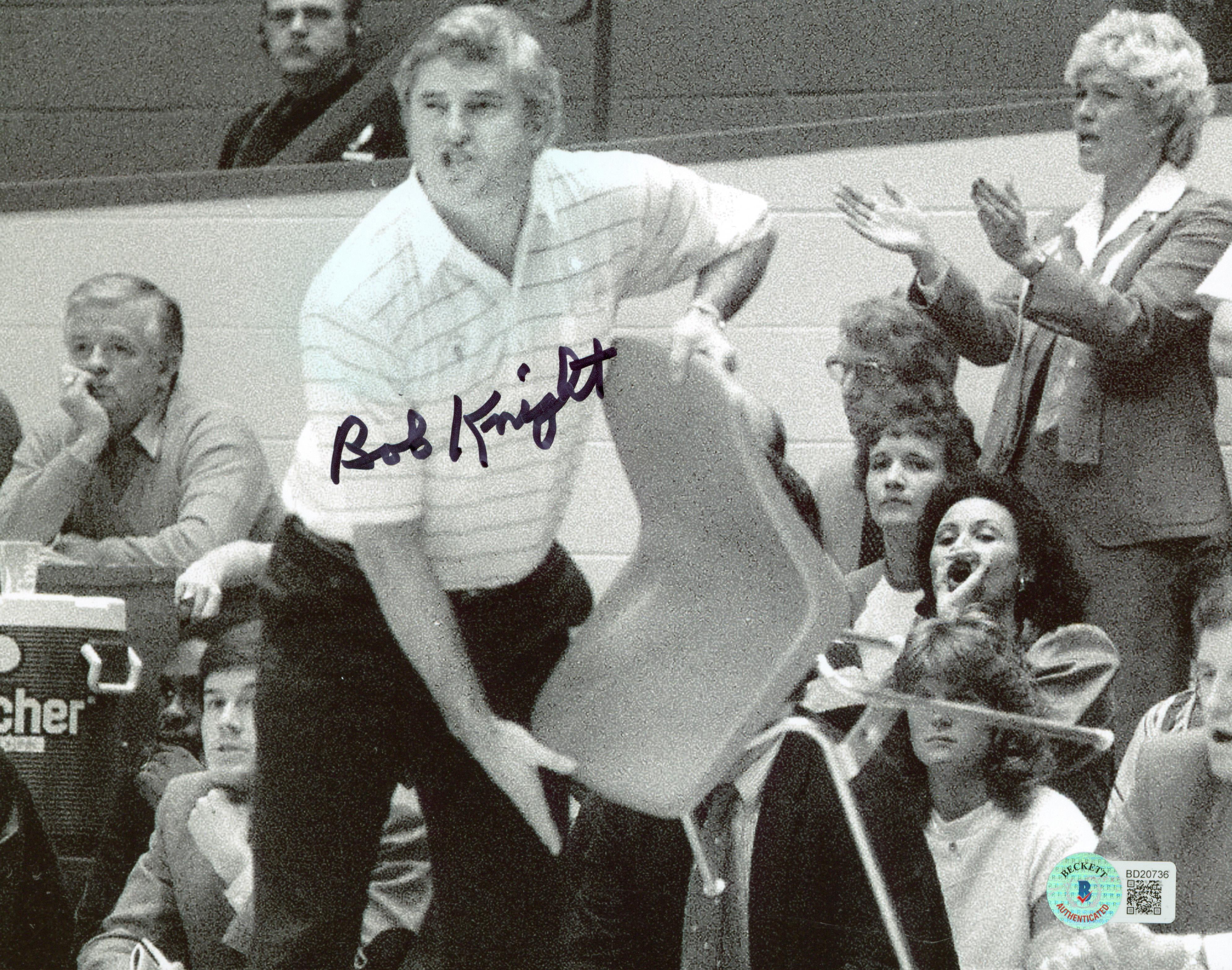 Indiana Bobby Knight Authentic Signed 8x10 Photo Autographed BAS #BD20736