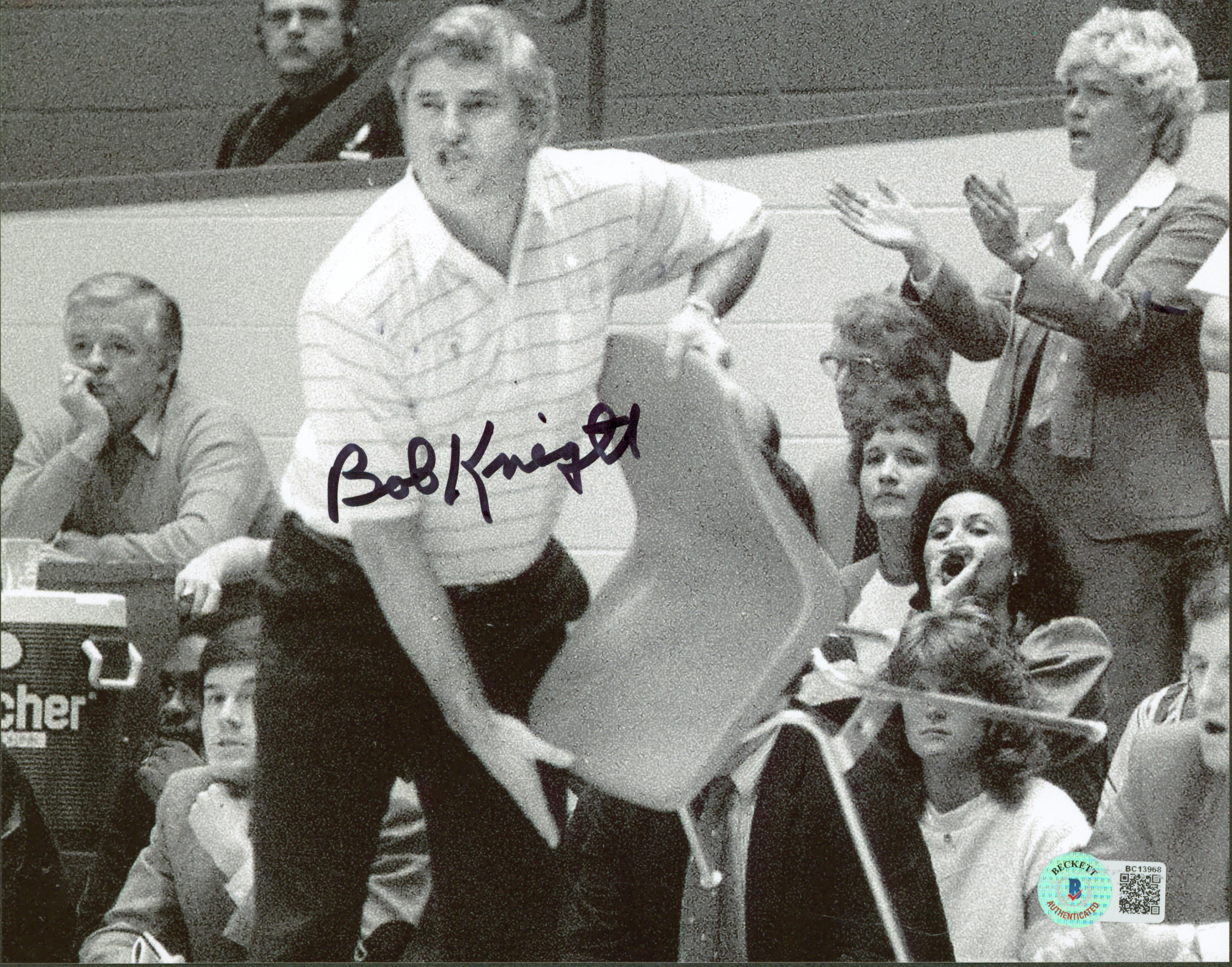 Indiana Bobby Knight Authentic Signed 8x10 Photo Autographed BAS #BC13968