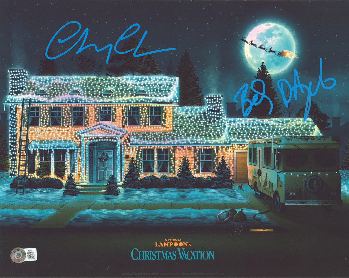 Chevy Chase & Beverly D'Angelo Christmas Vacation Signed 11x14 Photo BAS W772330