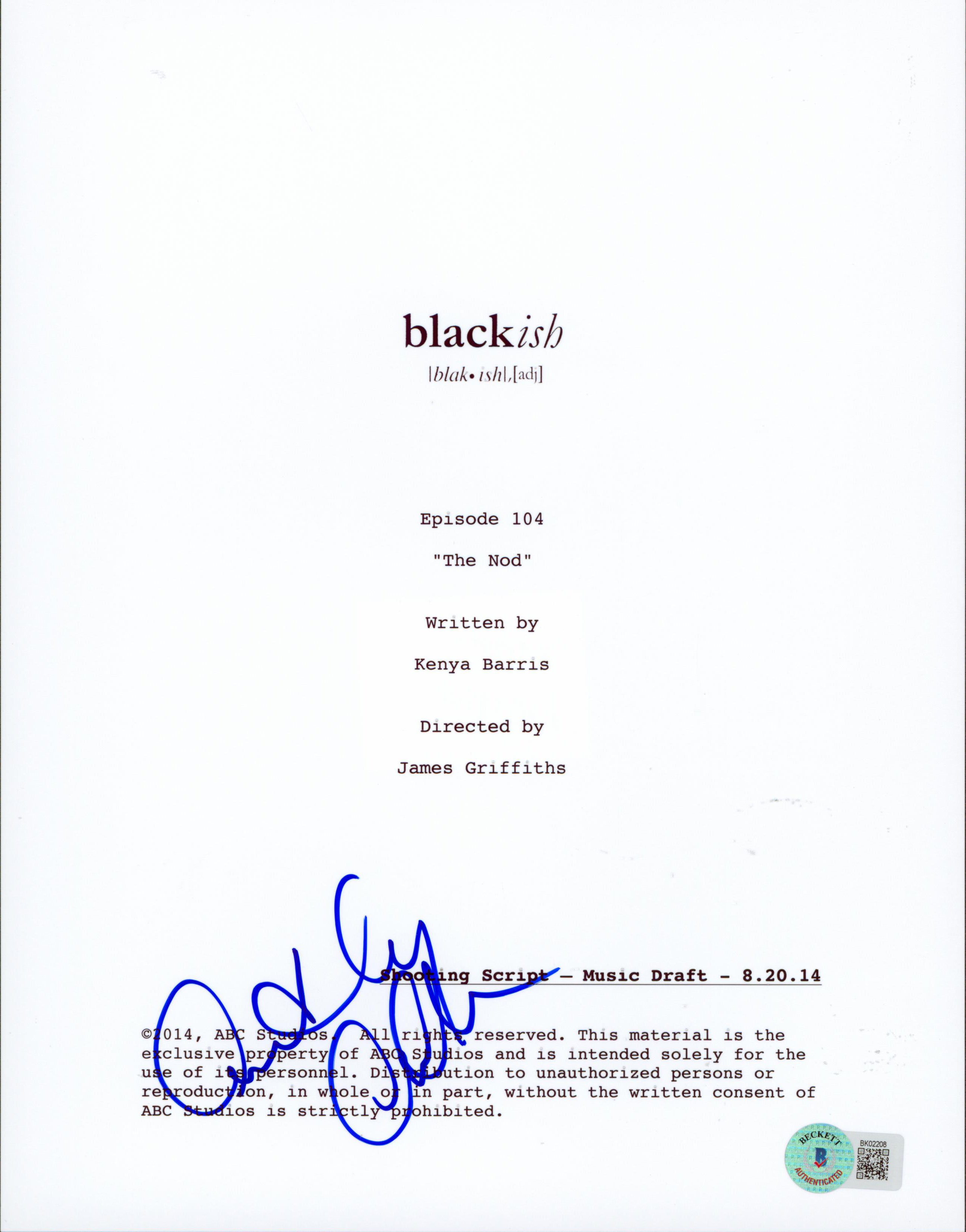 Anthony Anderson Black-ish Authentic Signed Script Cover BAS #BK02208