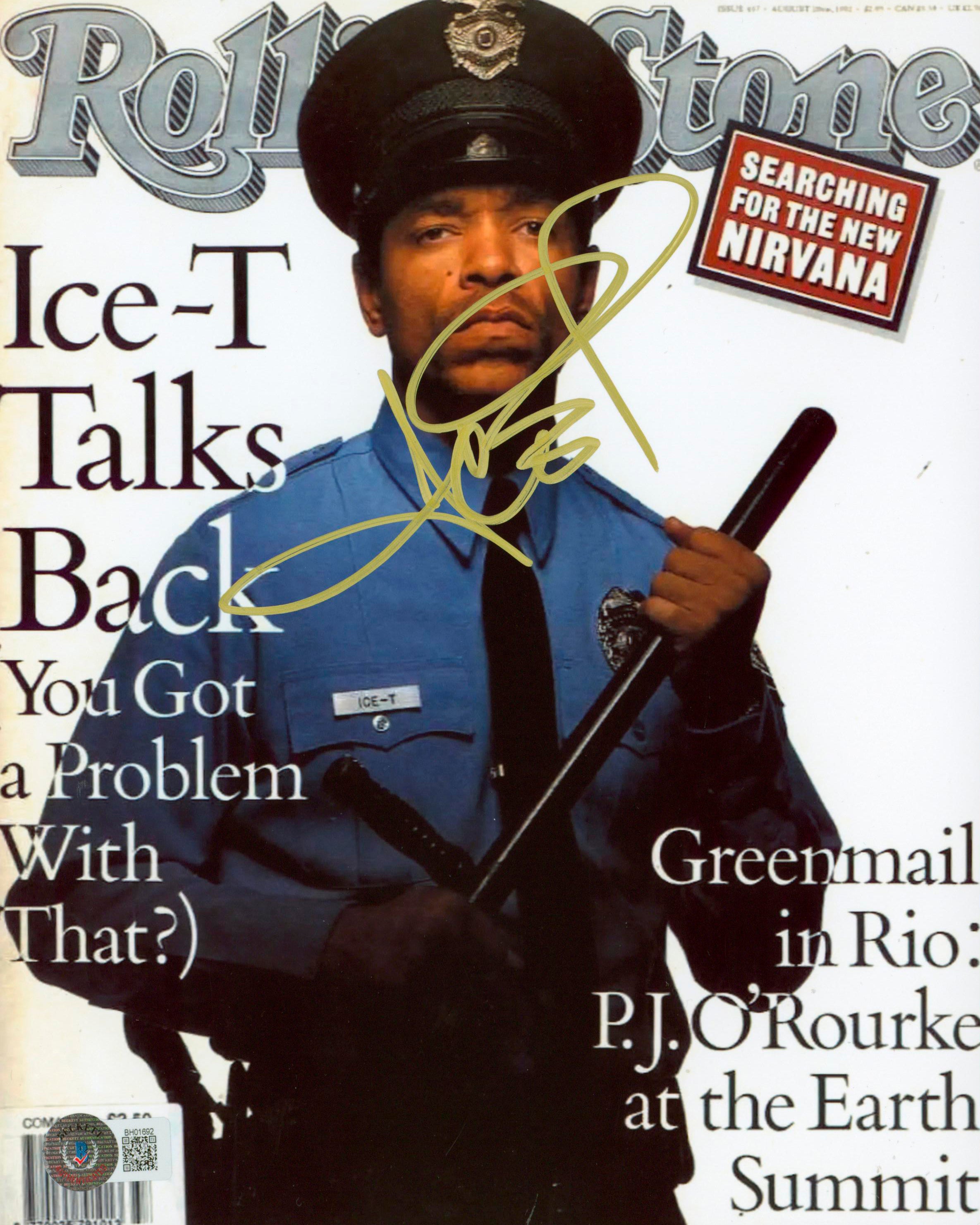 Ice-T Body Count Authentic Signed 8x10 Photo Autographed BAS #BH01692