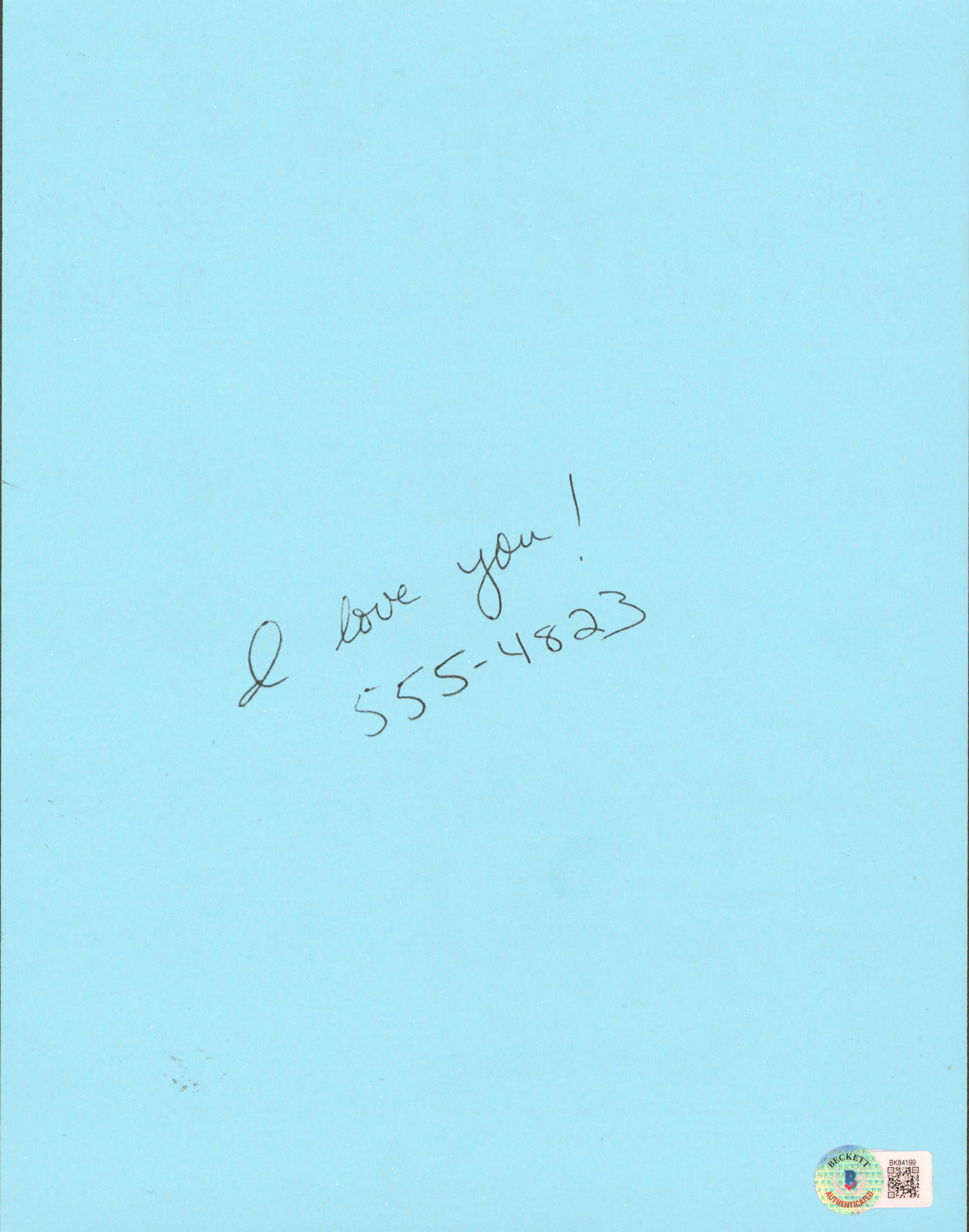 Claudia Wells Back To The Future Signed Replica Save The Clock Tower Flyer BAS