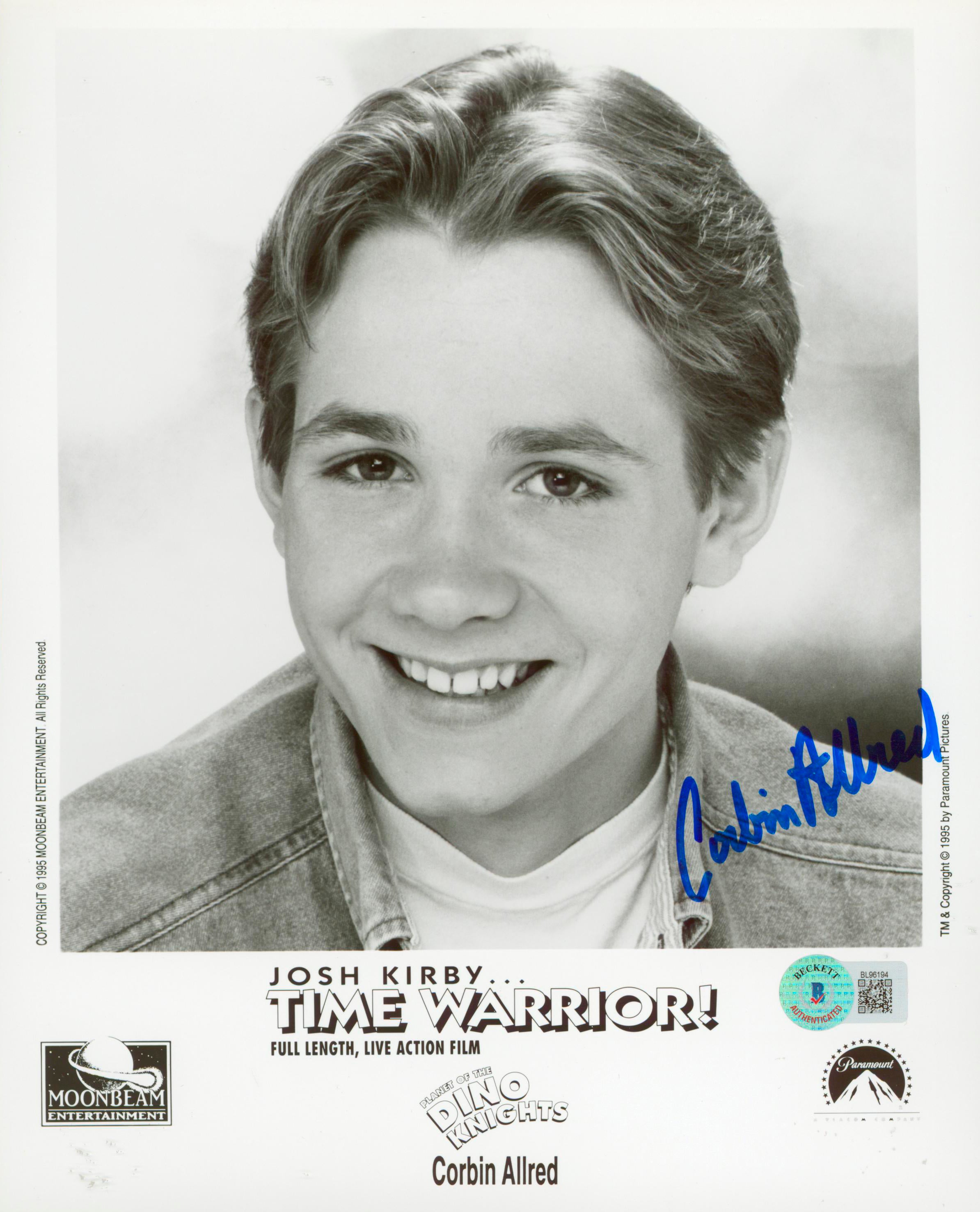 Corbin Allred Josh Kirby: Time Warrior! Authentic Signed 8x10 Photo BAS #BL96194