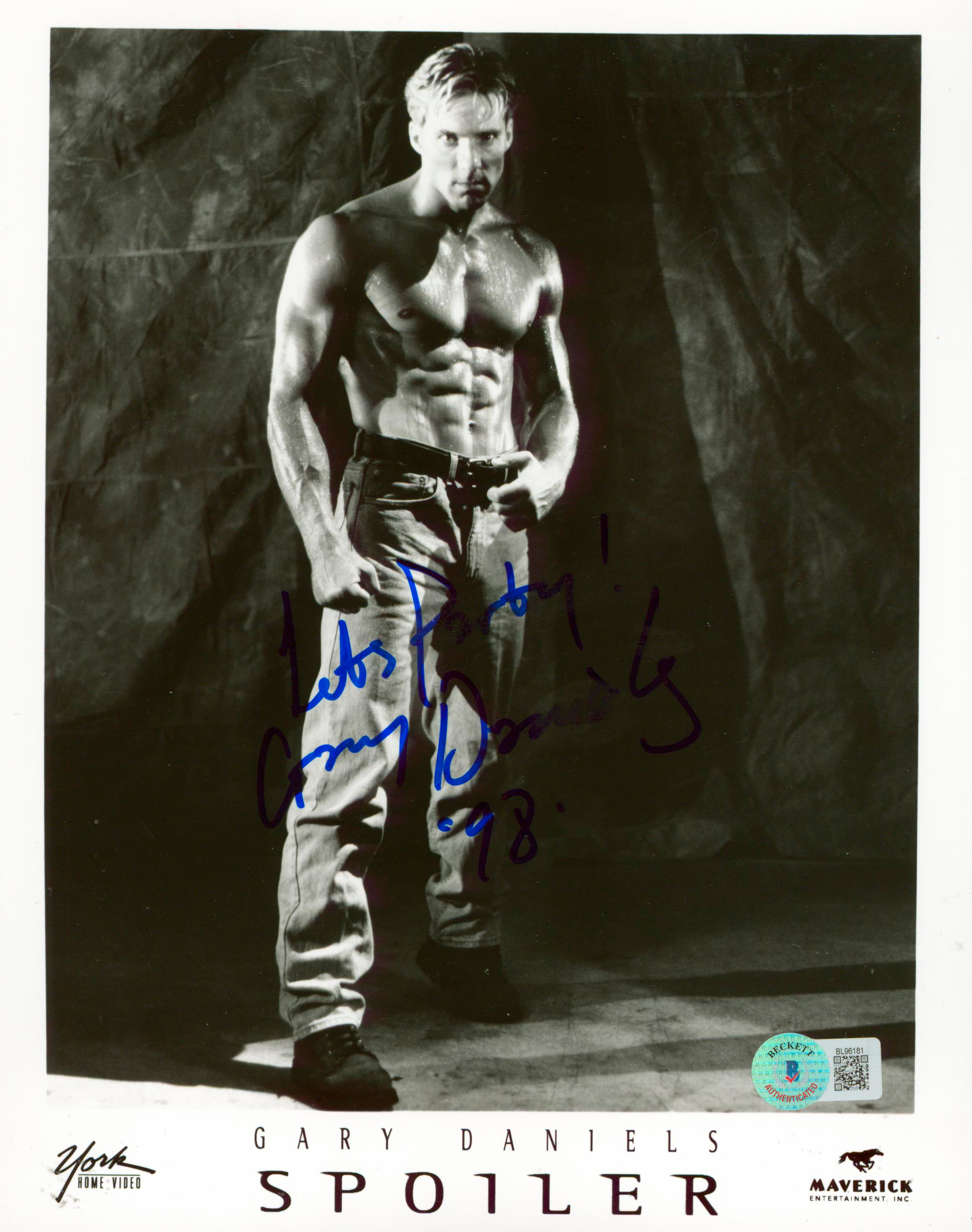 Gary Daniels Spoiler "Lets Party!" Authentic Signed 8x10 Photo BAS #BL96181