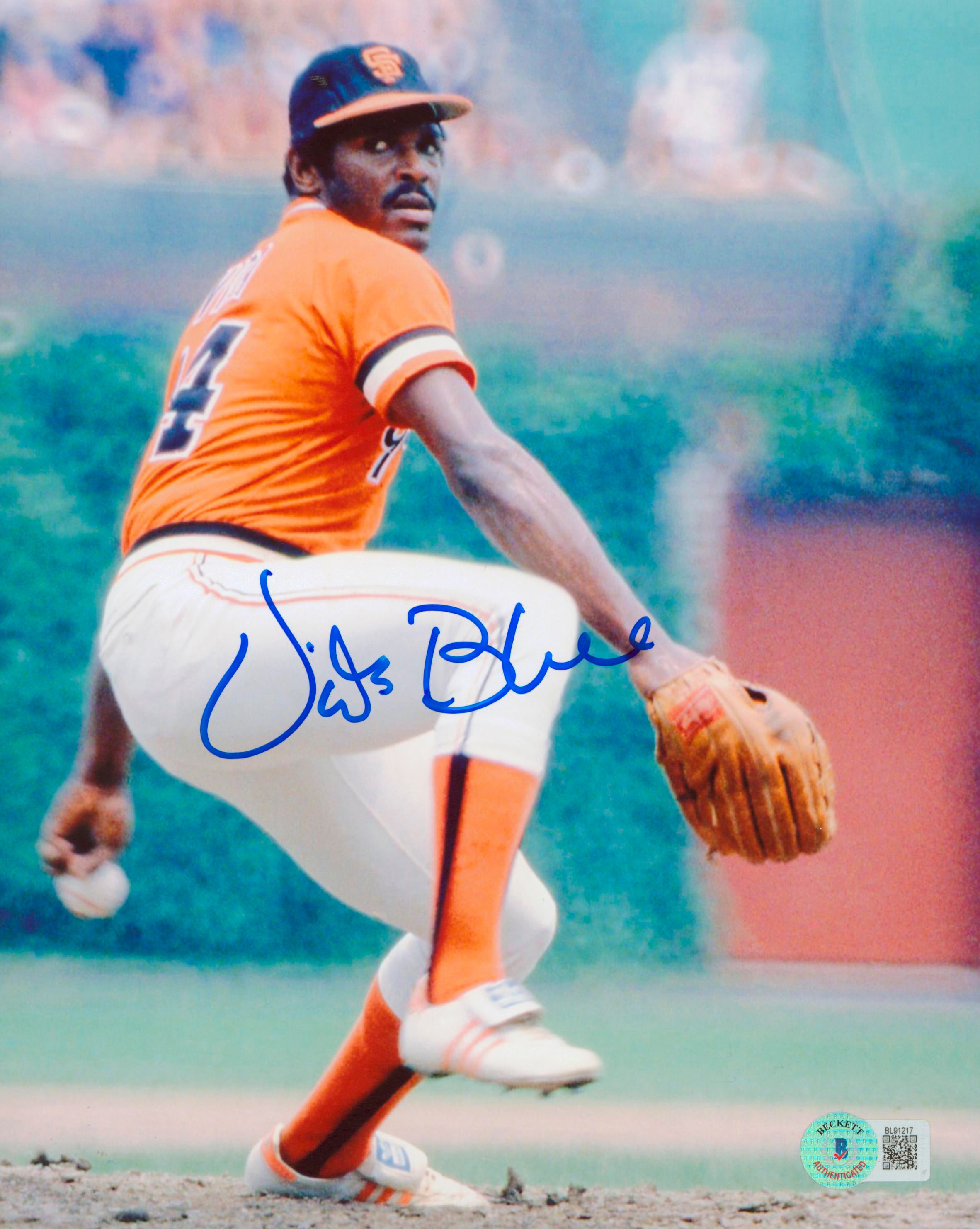 Giants Vida Blue Authentic Signed 8x10 Photo Autographed BAS #BL91217