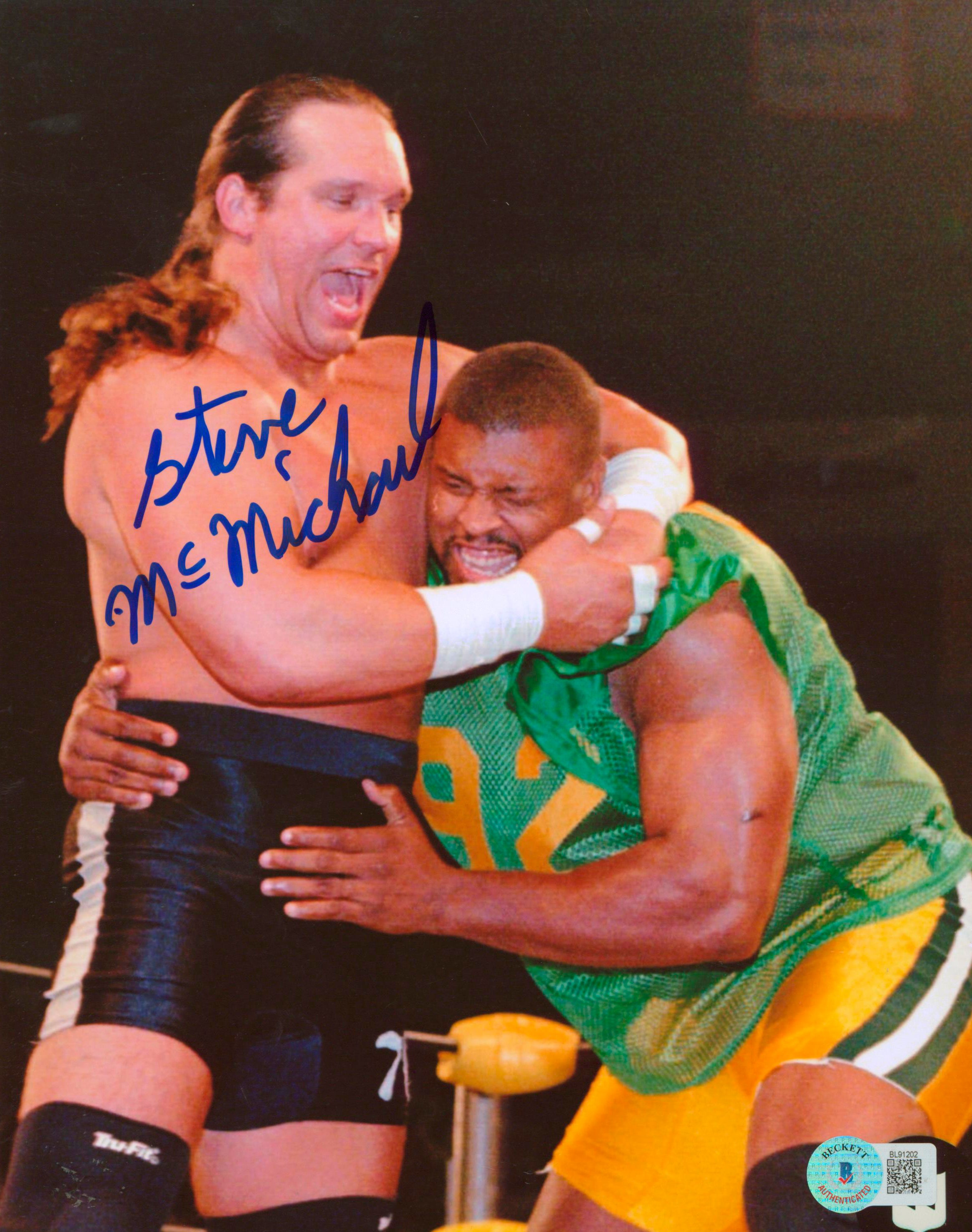 Steve McMichael WCW Authentic Signed 8x10 Photo Autographed BAS #BL91202