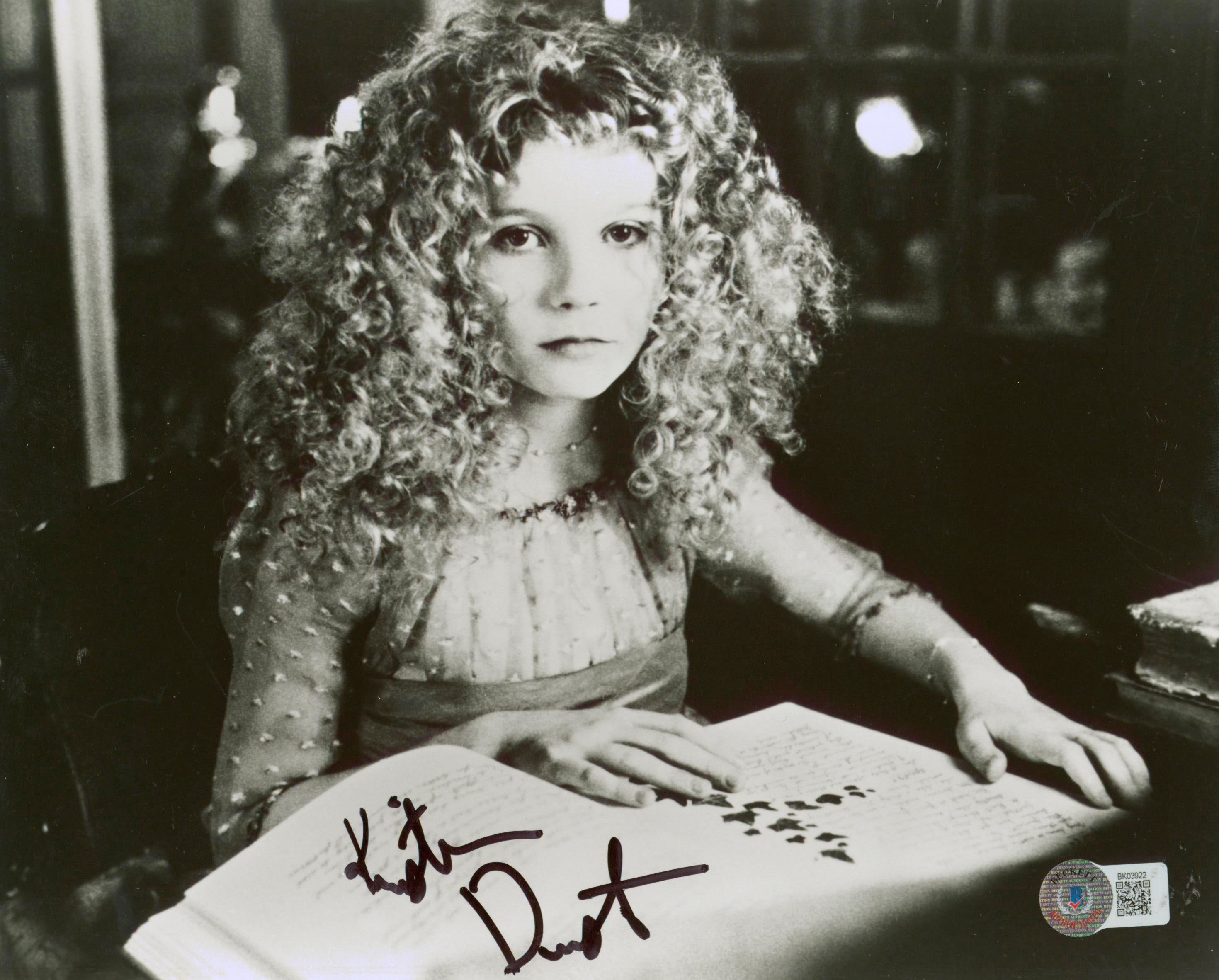 Kirsten Dunst Interview with the Vampire Signed 8x10 Photo BAS #BK03922