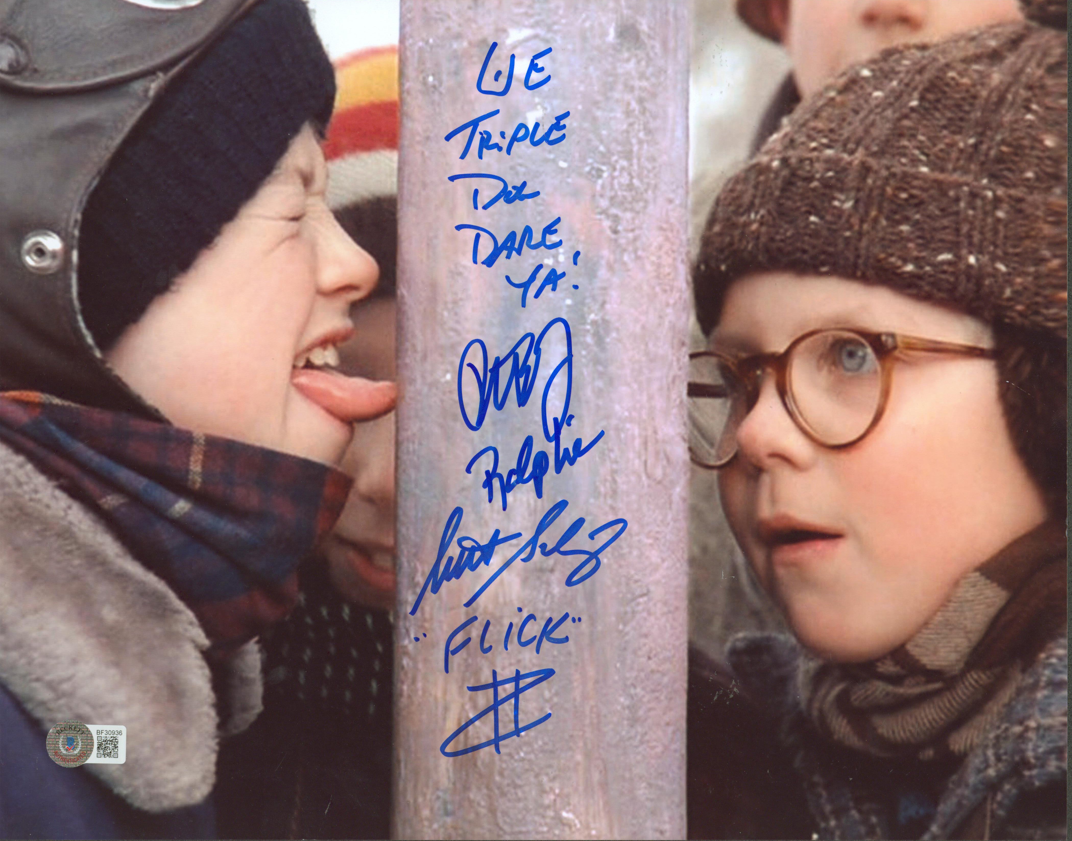 Peter Billingsley & Scott Schwartz A Christmas Story Signed 11x14 Photo BAS