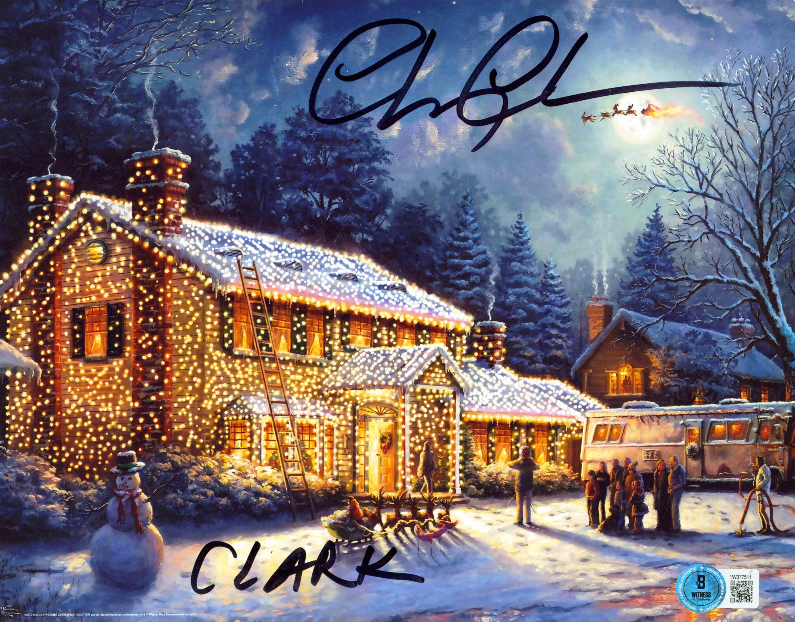 Chevy Chase Christmas Vacation "Clark" Authentic Signed 8x10 Photo BAS #1W377511