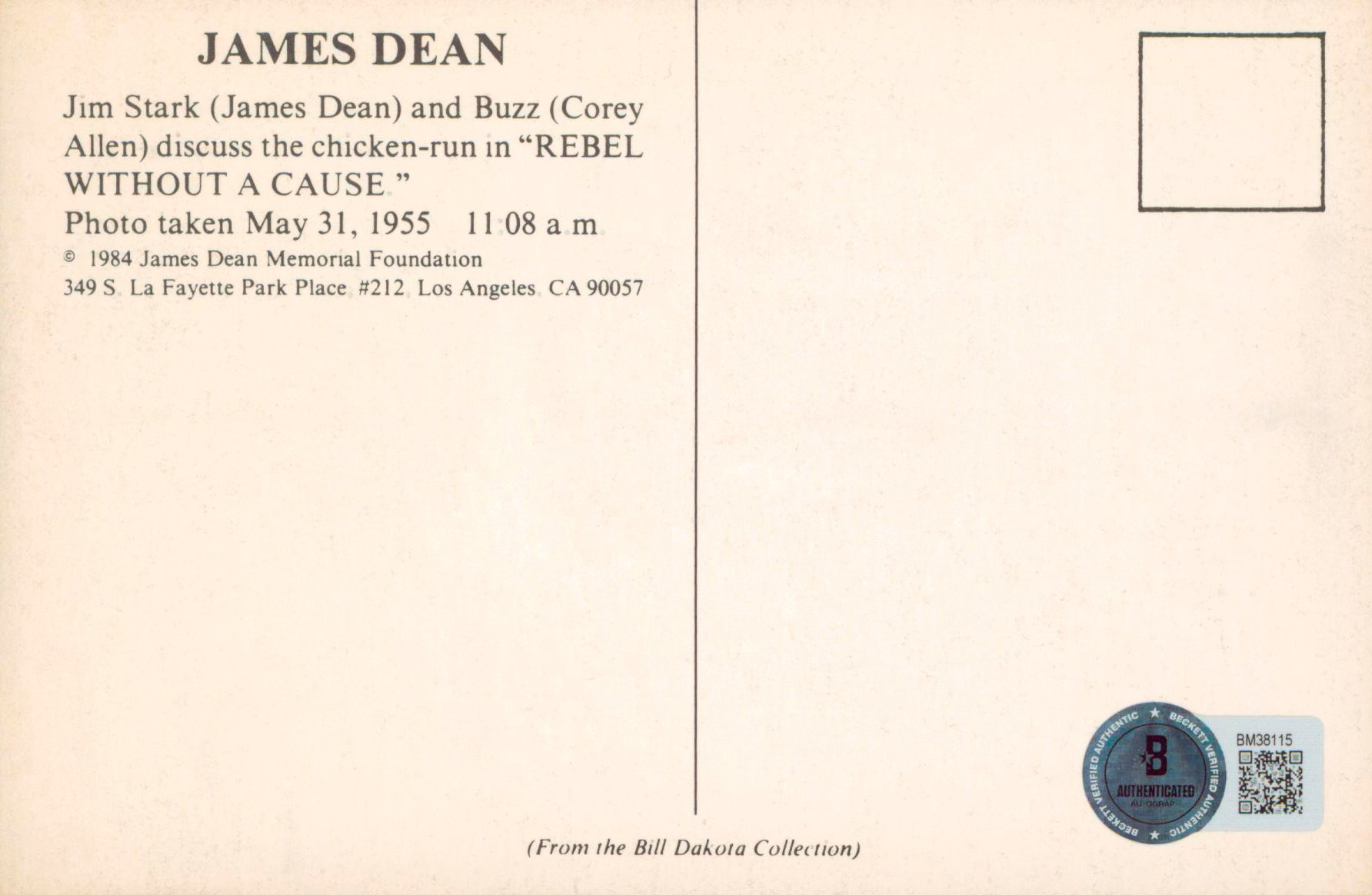 Corey Allen Star Trek The Next Generation "Don" Signed 4x6 Photo BAS #BM38115