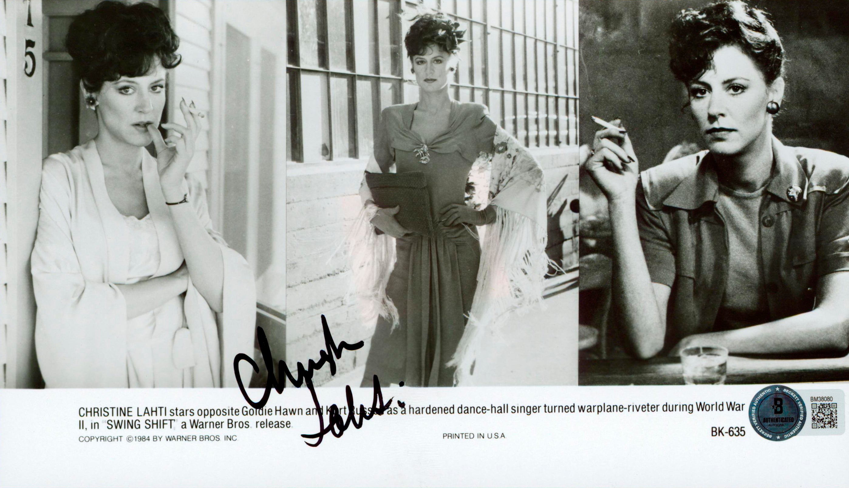 Christine Lahti Chicago Hope Signed 5.5x9 Photo Autographed BAS #BM38080