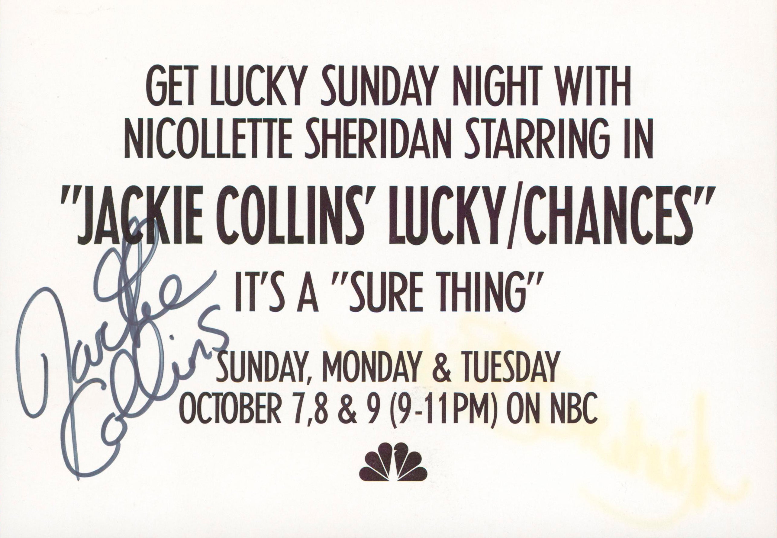 Nicollette Sheridan & Jackie Collins Authentic Signed 6x8.5 Photo BAS #BM38077